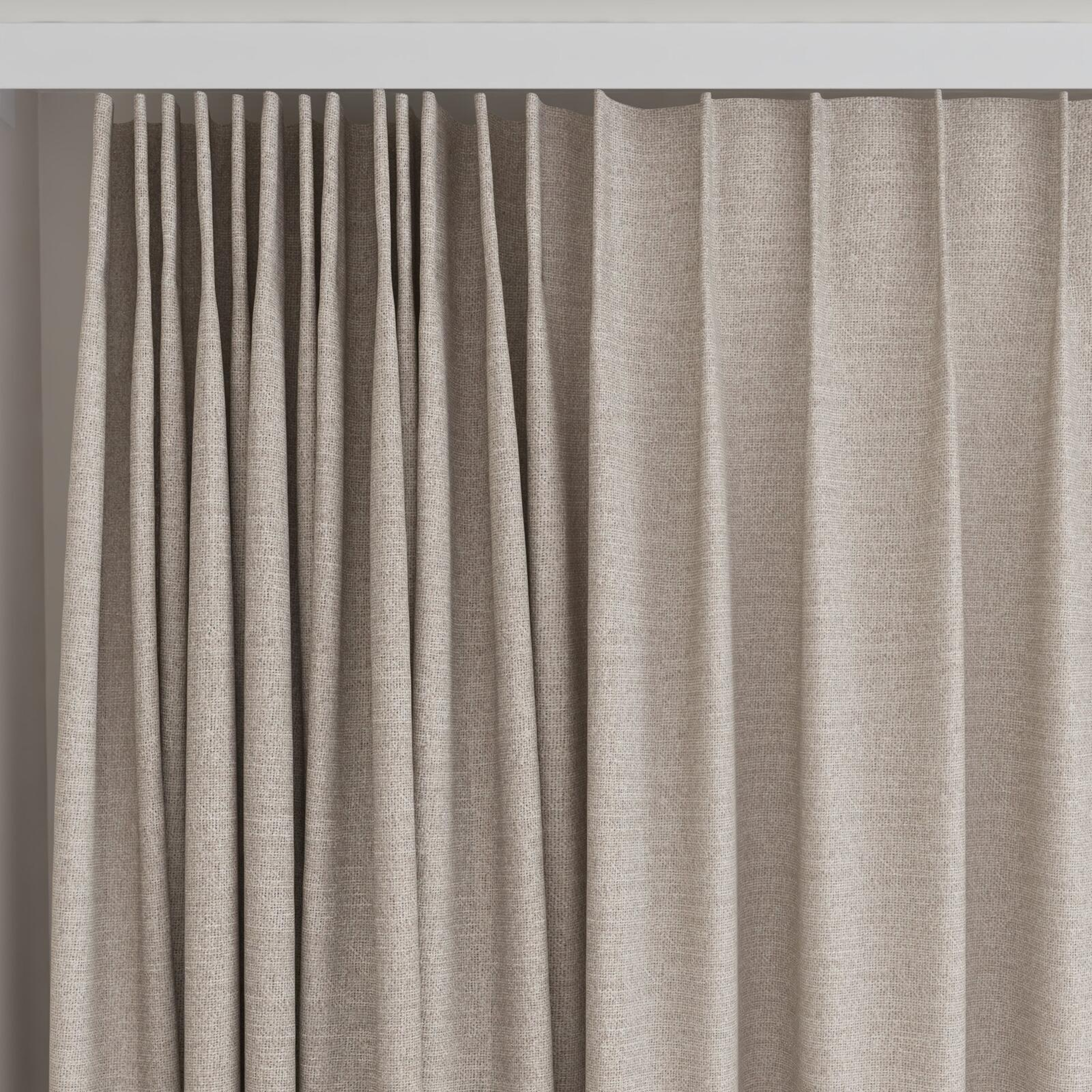 Top view of Revel Clay, on curtain rail