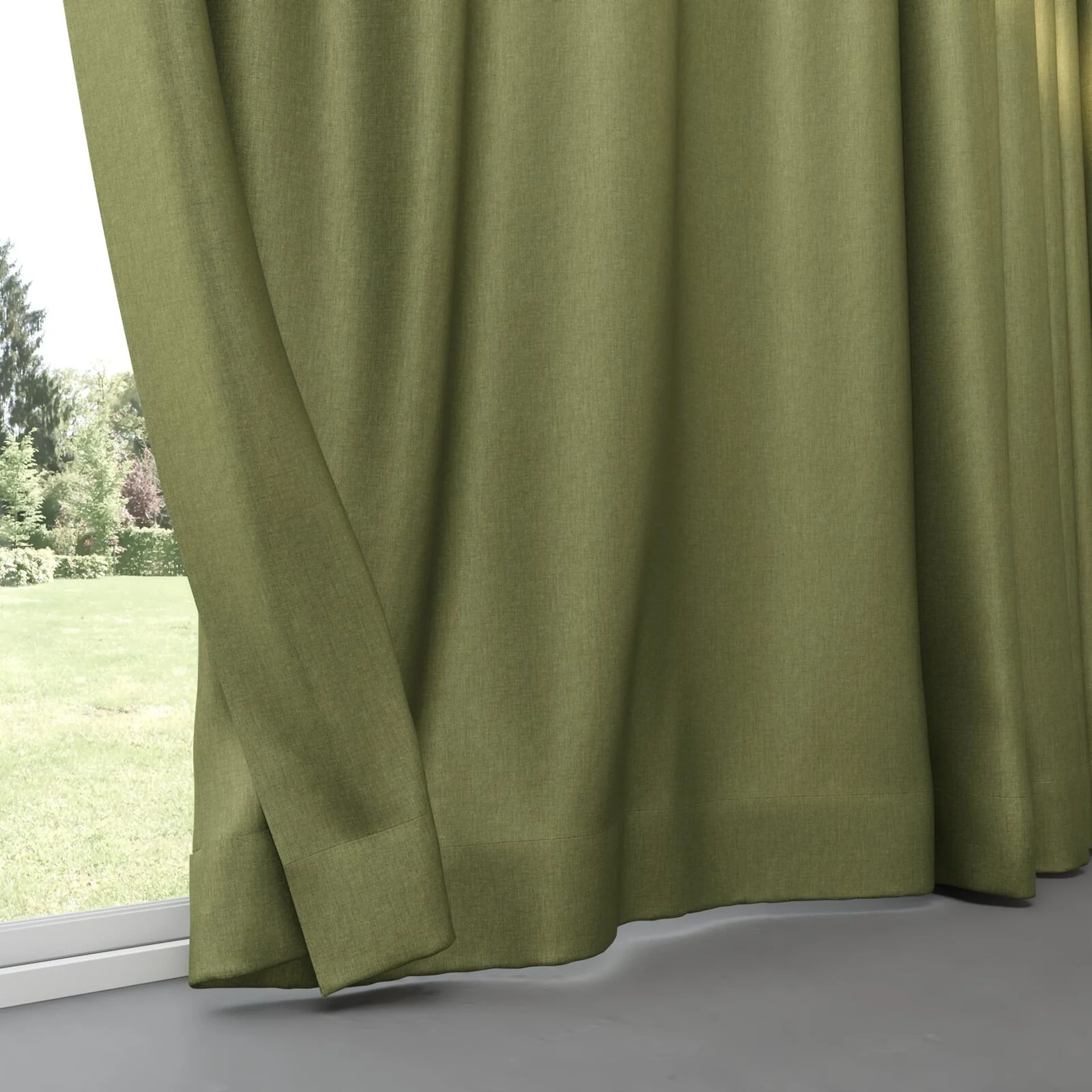 Bottom view of Matrix Pesto, pinch pleat