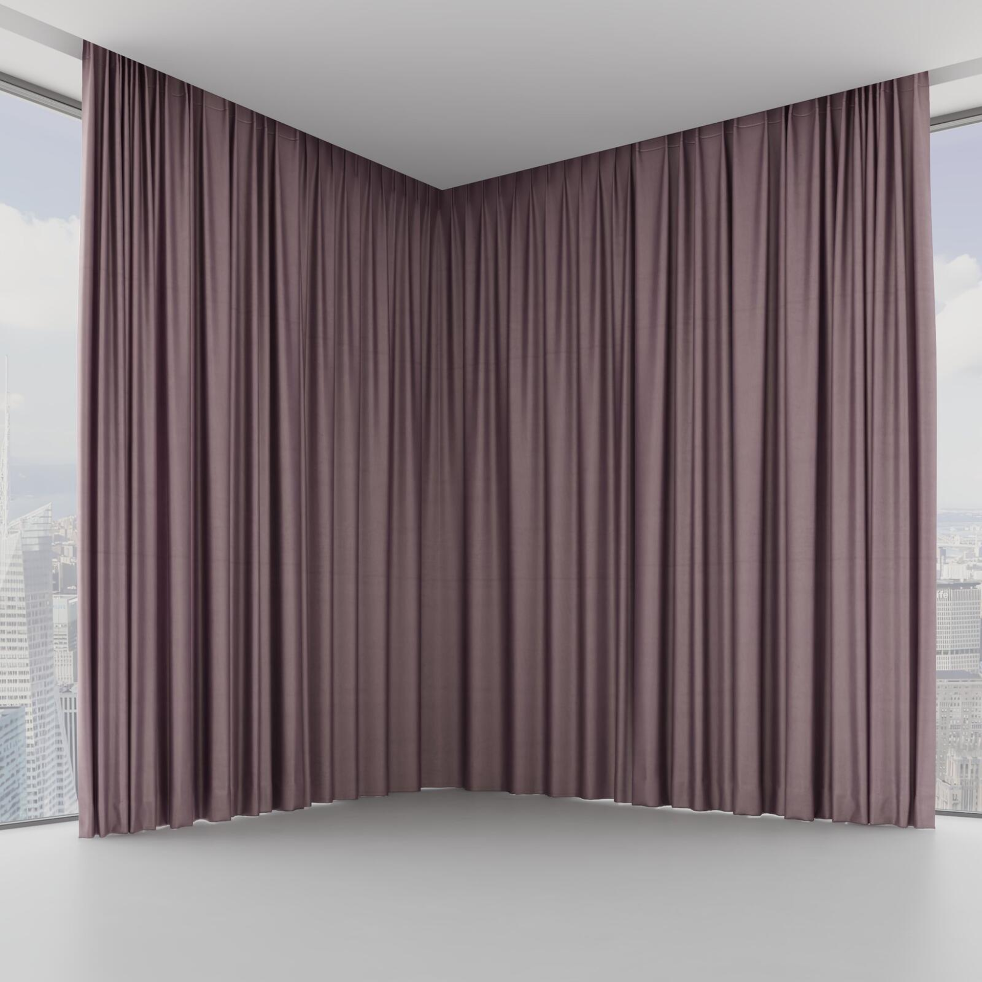 Front view of Warlock Mauve, on hidden rail