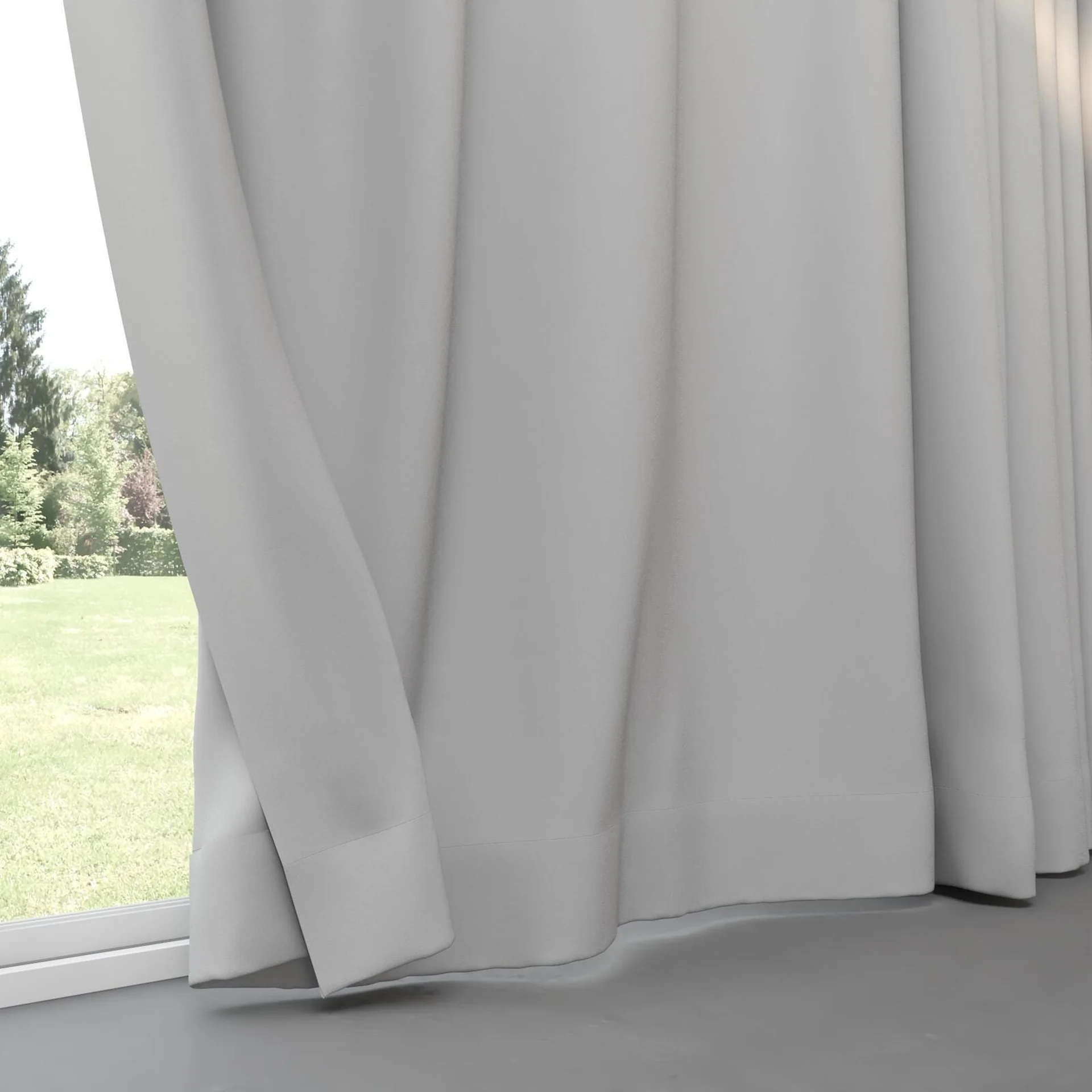 Bottom view of Quantum FR Dove, pinch pleat