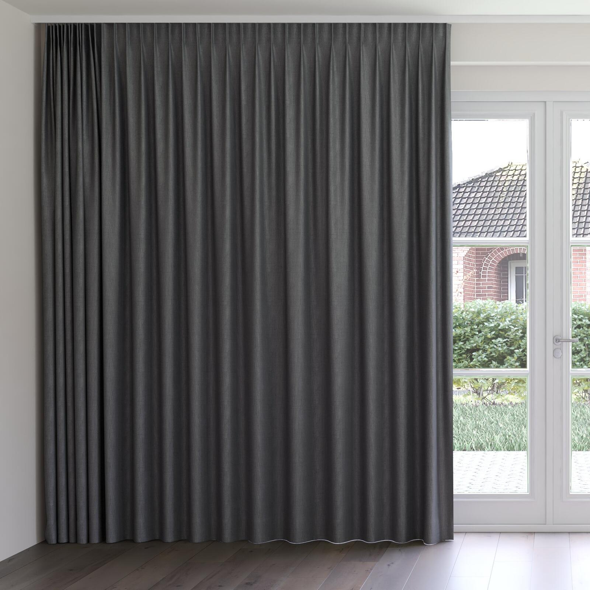 Front view of Gent Ash, on curtain rail