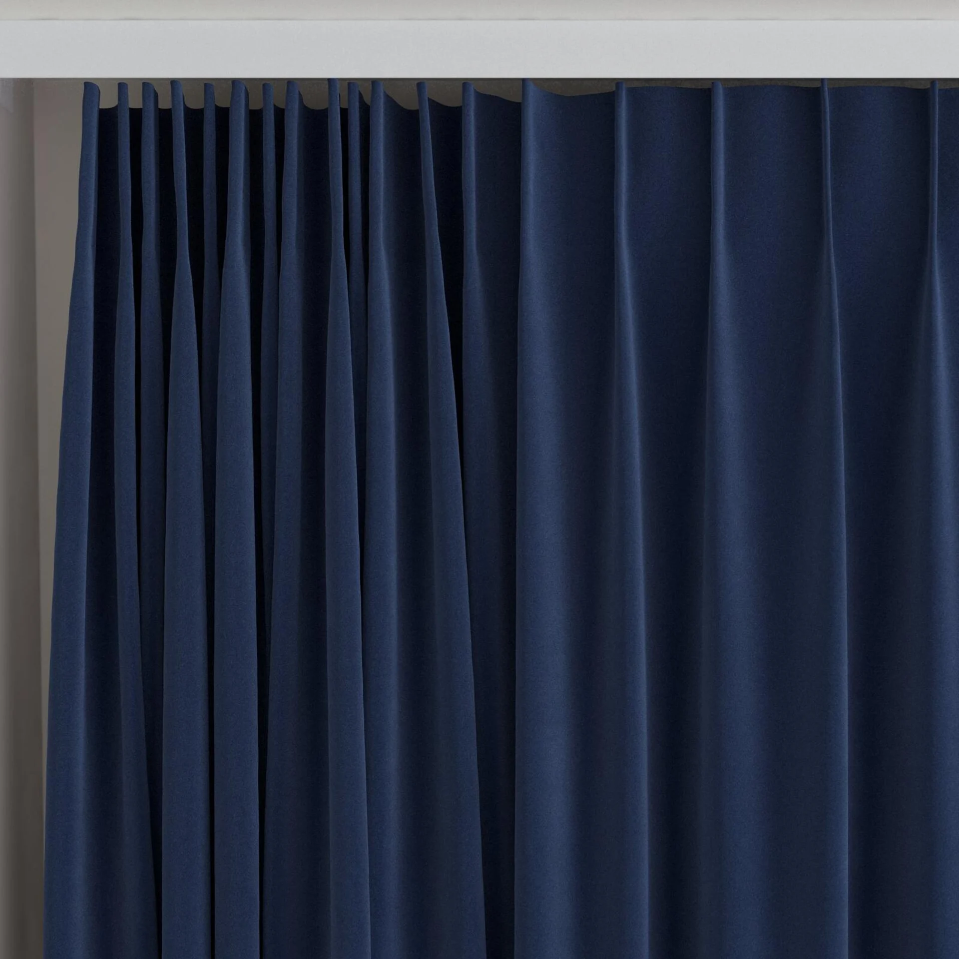 Top view of Vienna Twilight, on curtain rail