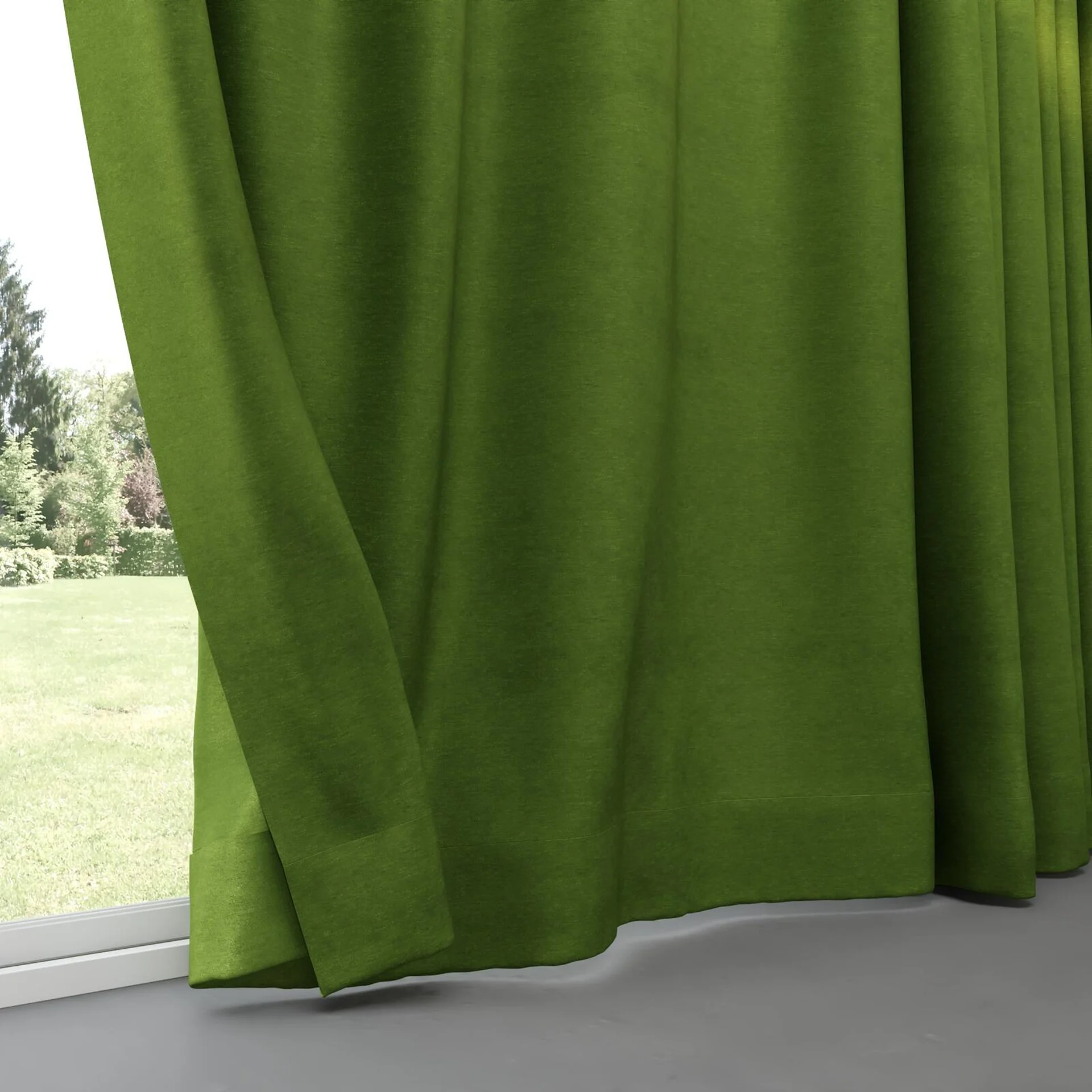 Bottom view of Baron Kiwi, pinch pleat