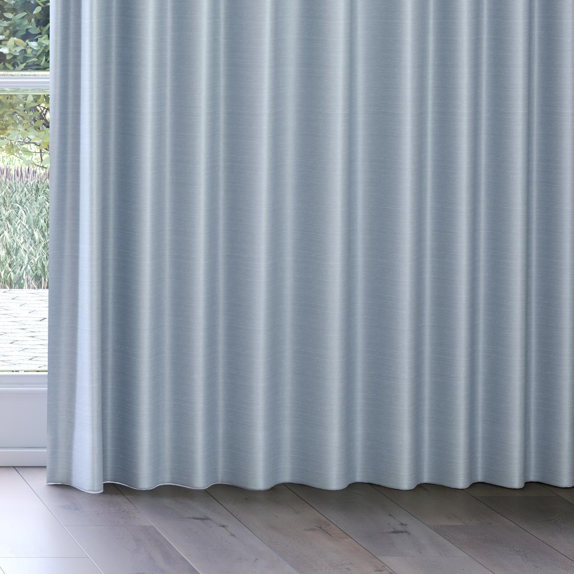 Bottom view of Silky Sky, on curtain rail