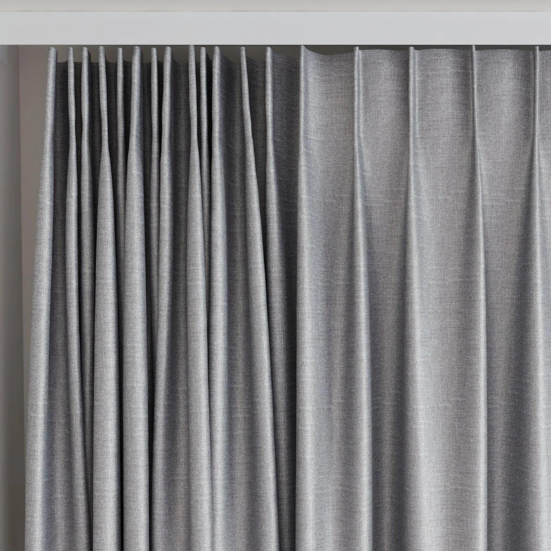 Top view of Stallion 2 UC Ash, on curtain rail