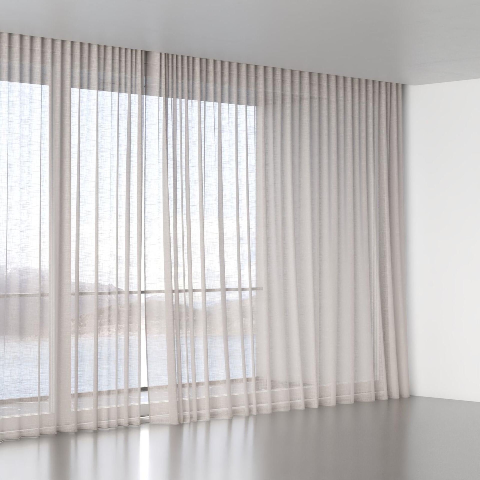 Full view of Savina Blossom, wave pleat