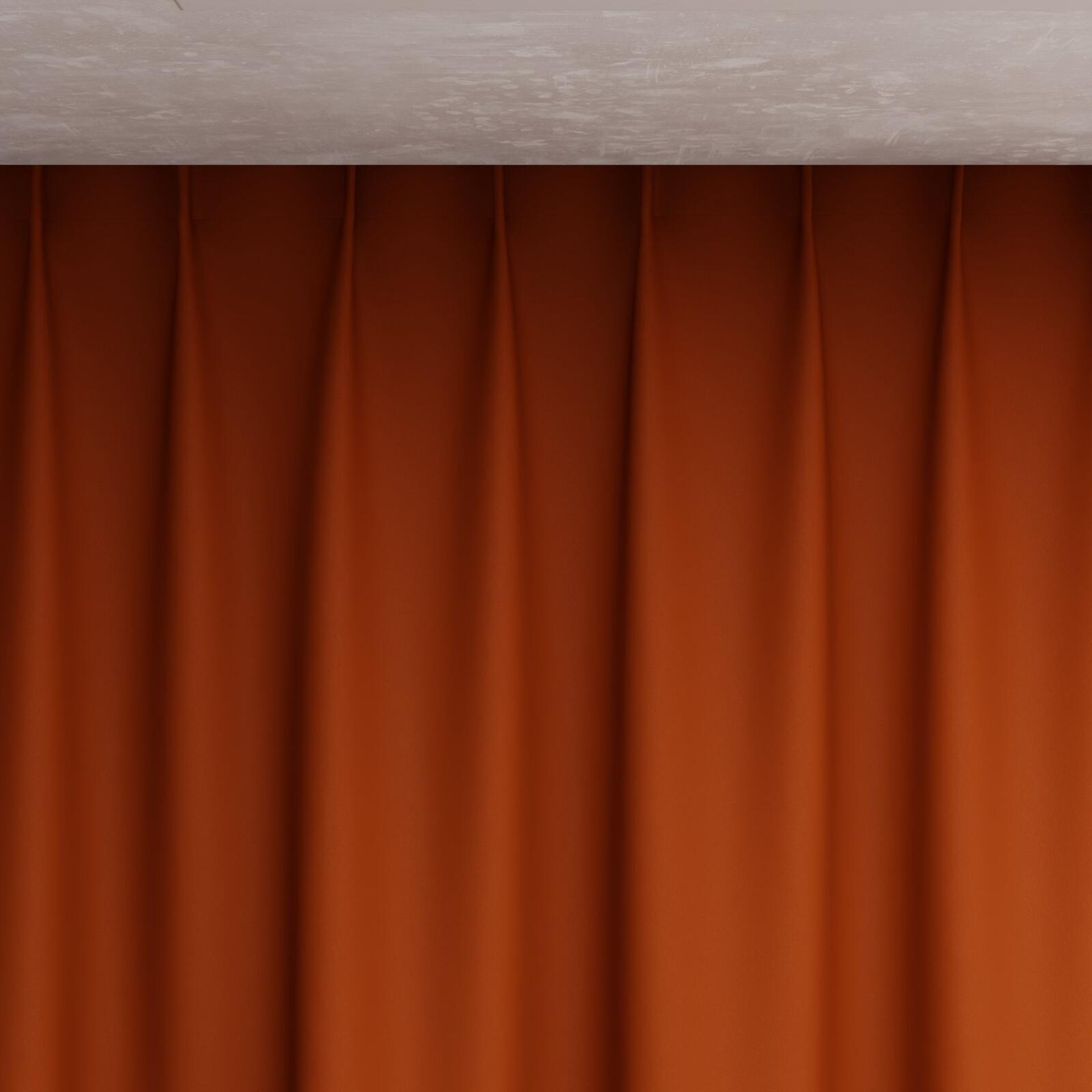 Top view of Vela Paprika, pinch pleat