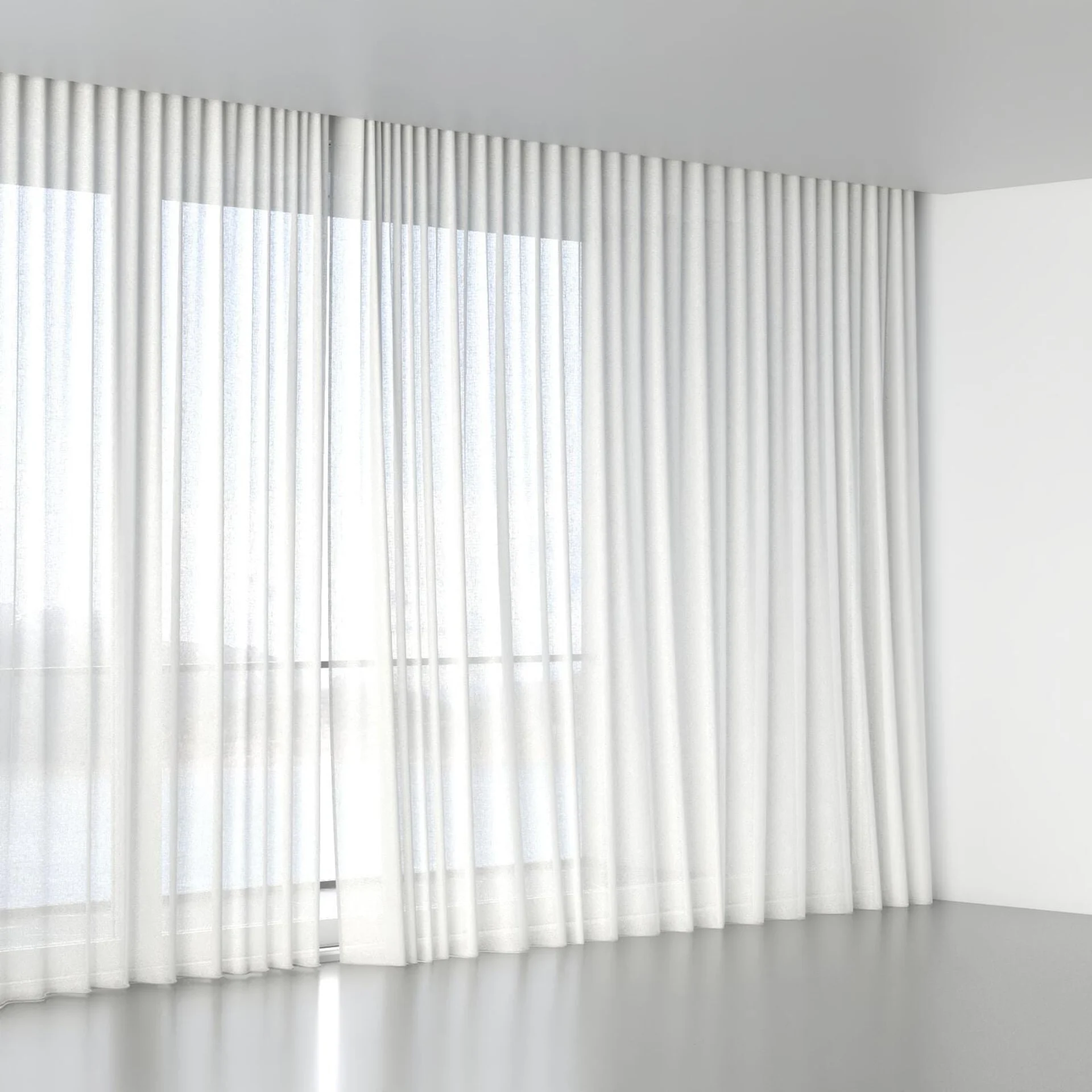Full view of Mindful Natural, wave pleat