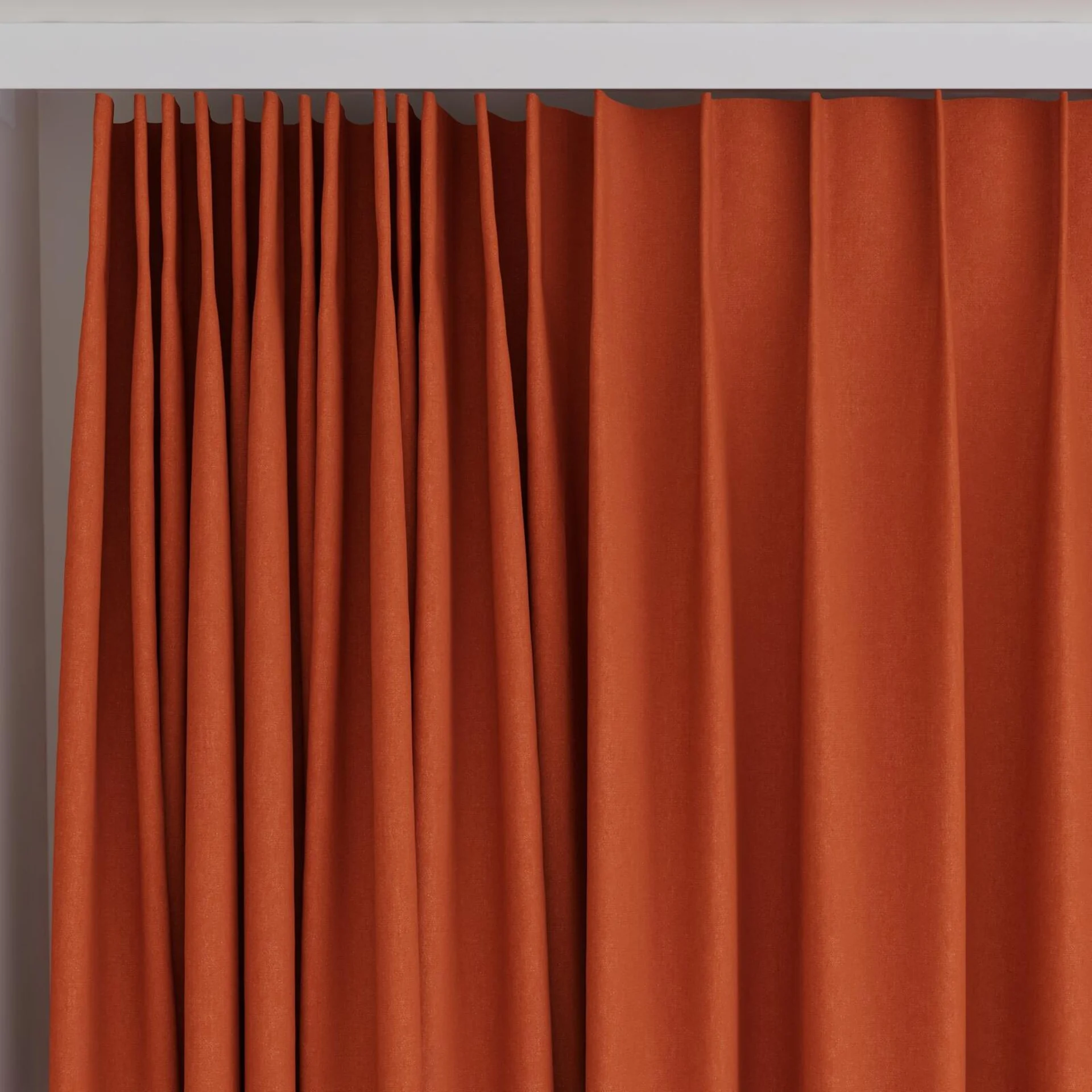 Top view of Luxo Spice, on curtain rail