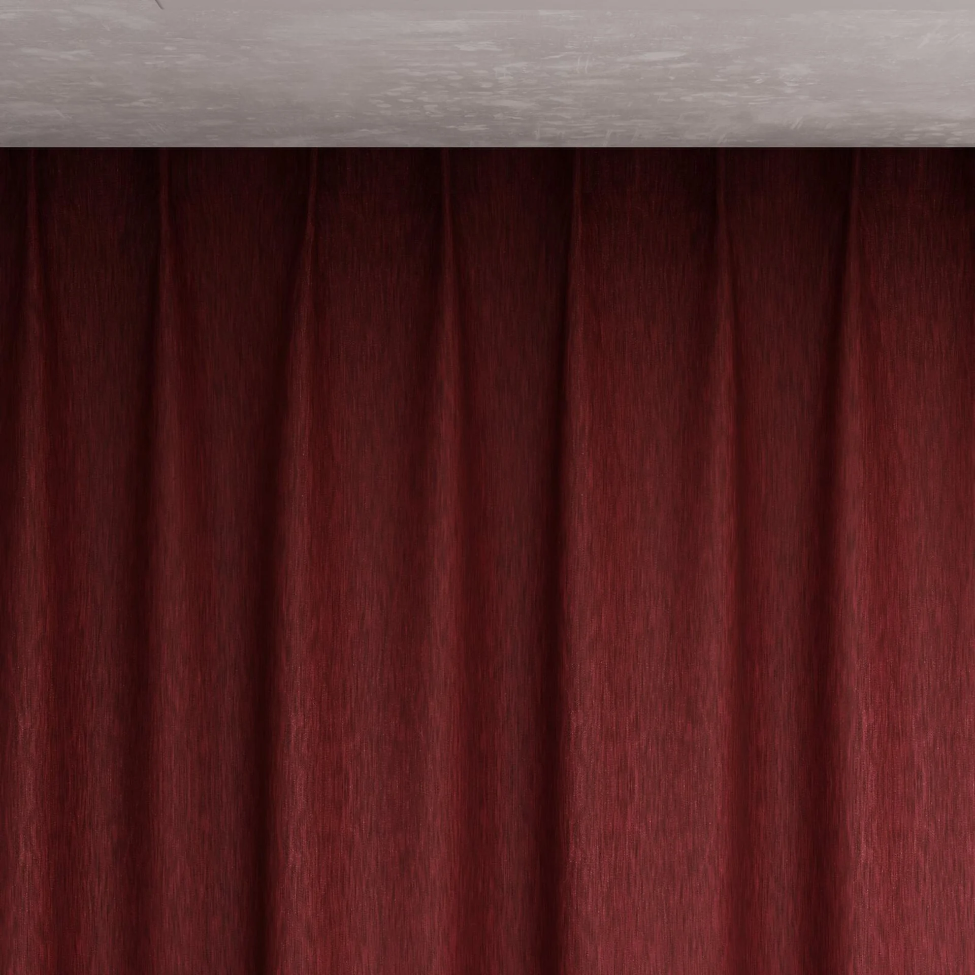 Top view of Tuxedo Raspberry, pinch pleat
