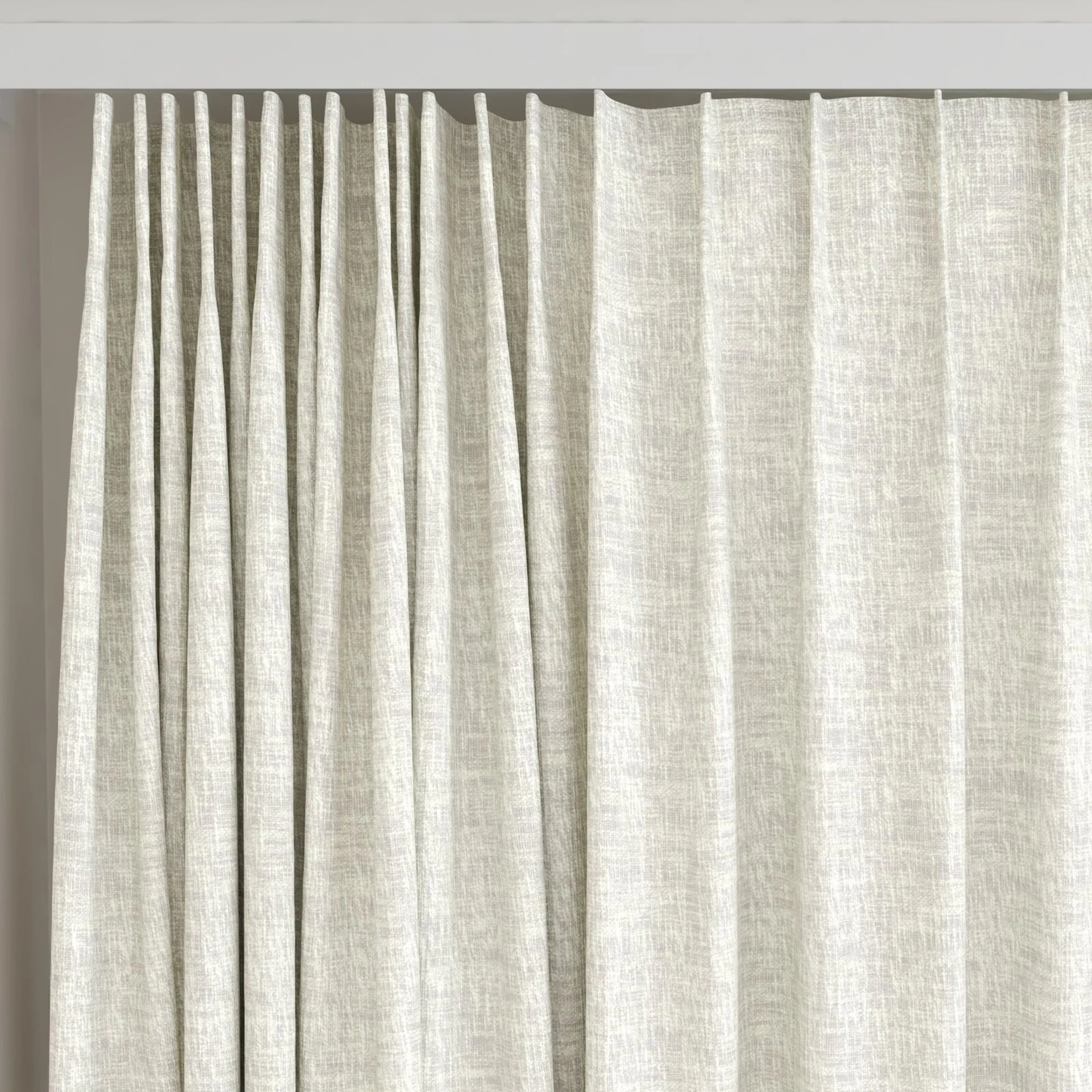 Top view of Earthwild Stucco, on curtain rail