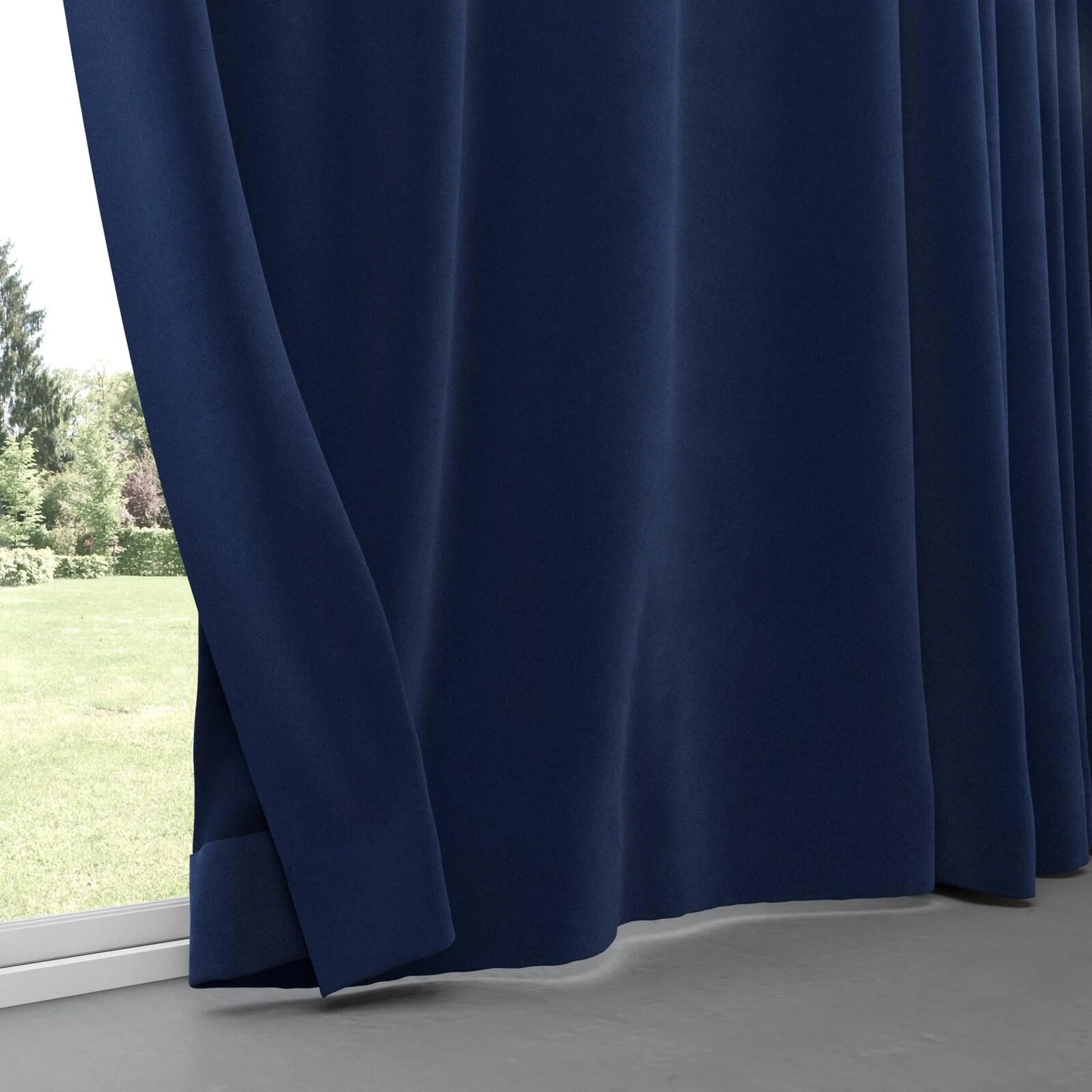 Bottom view of Vienna Twilight, pinch pleat