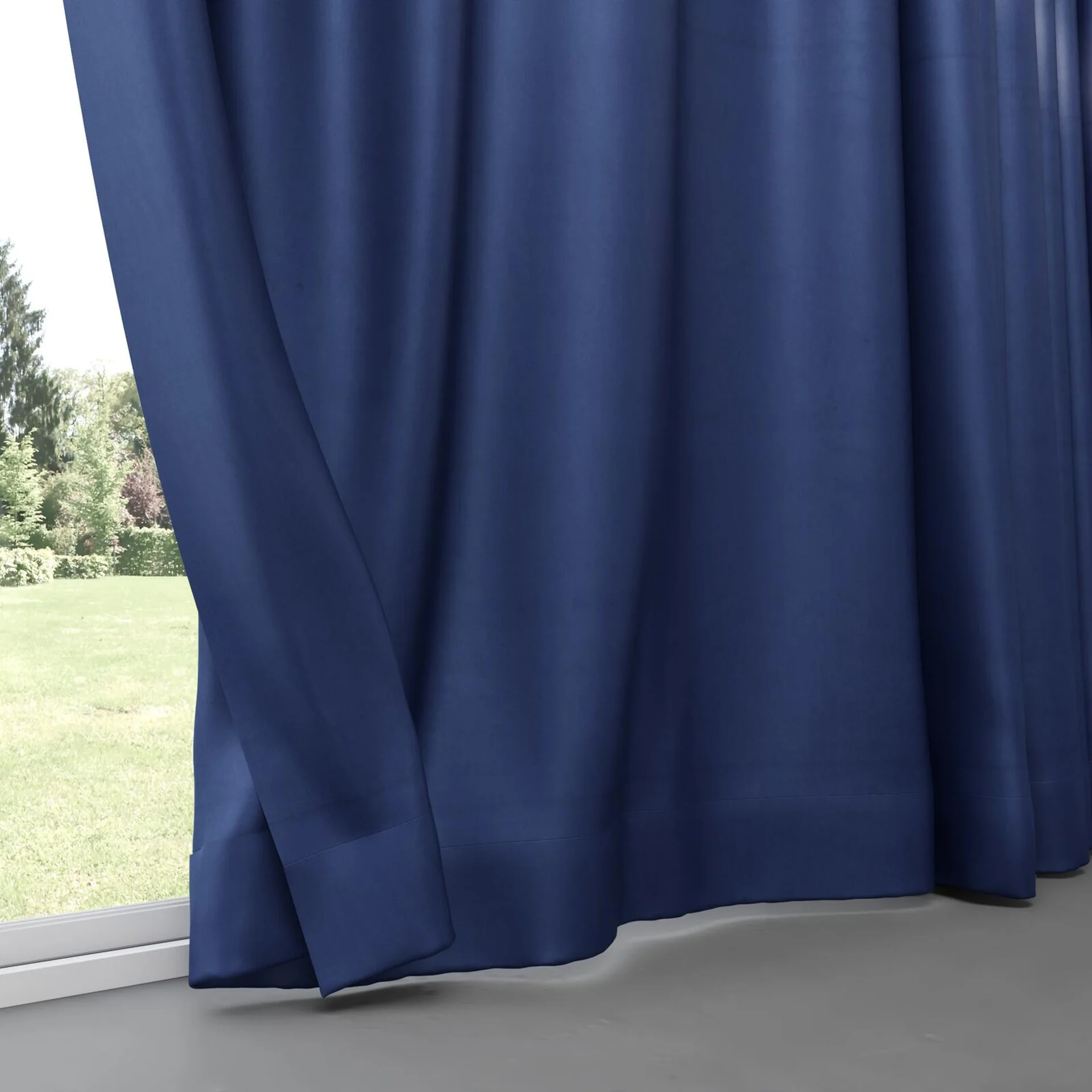Bottom view of Warlock Navy, pinch pleat