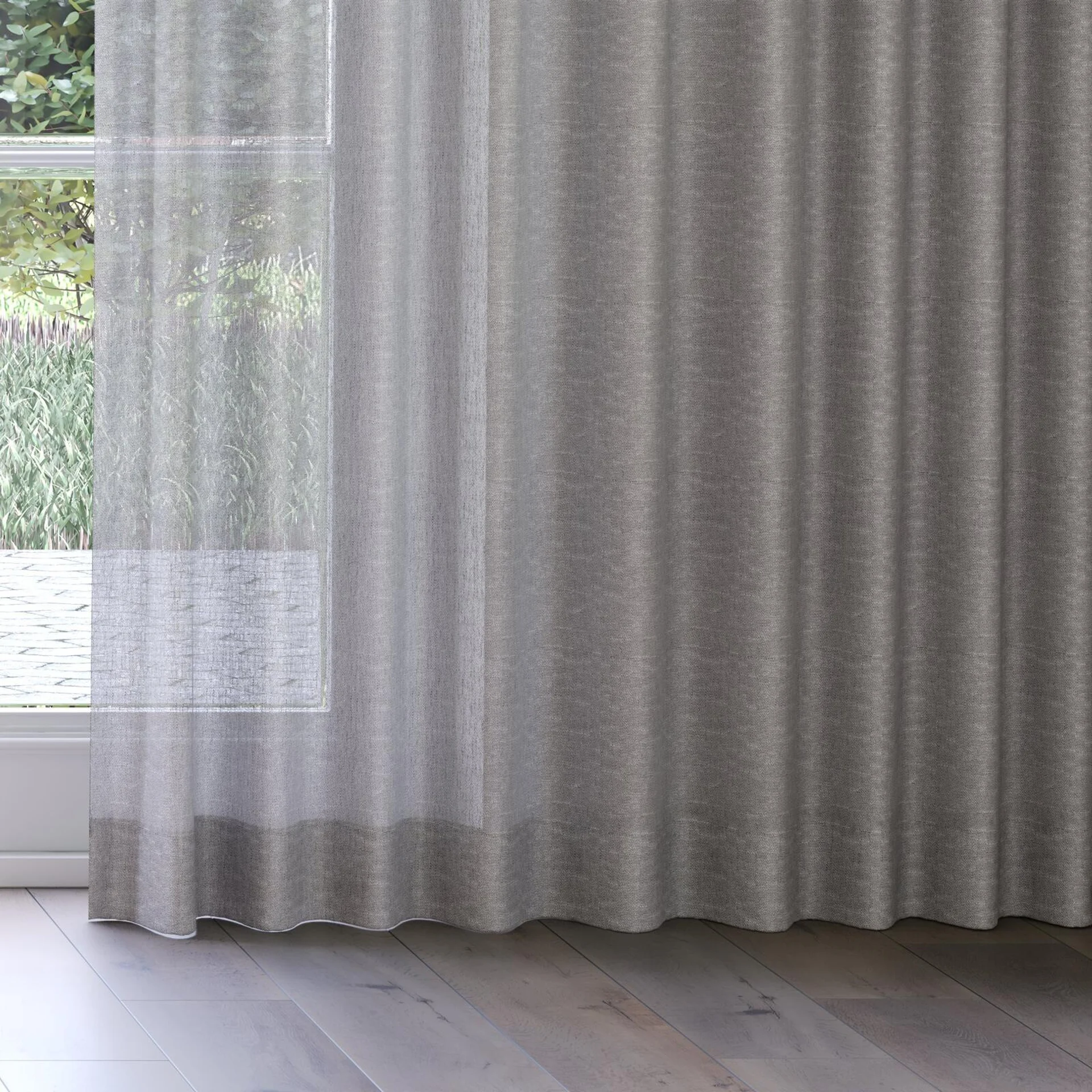 Bottom view of Lucidity Slate, on curtain rail