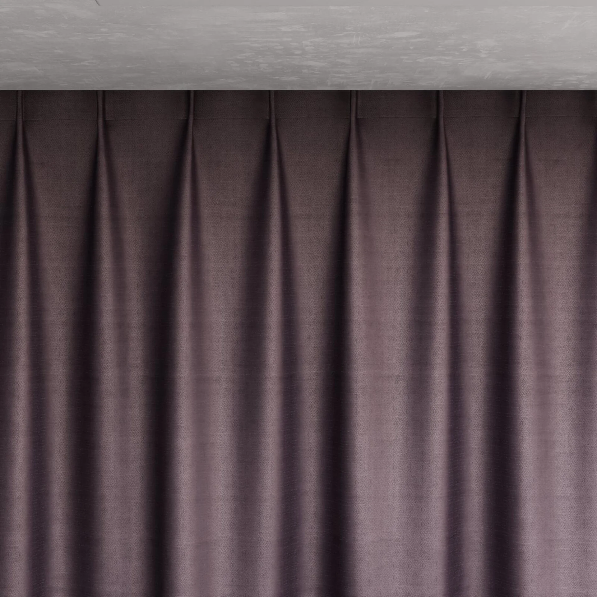 Top view of Zircon Plum, pinch pleat
