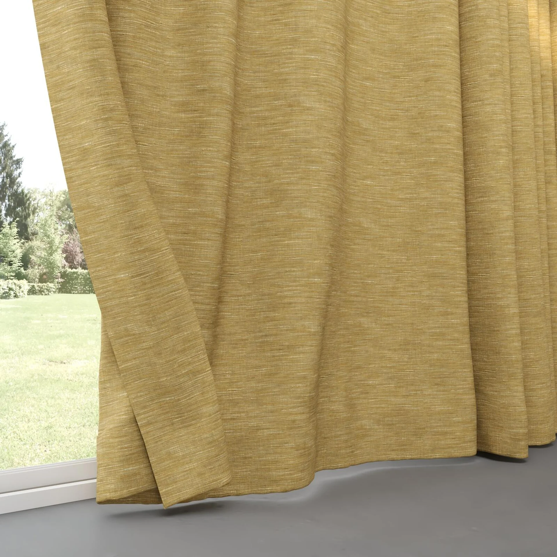 Bottom view of Venus Dijon, pinch pleat