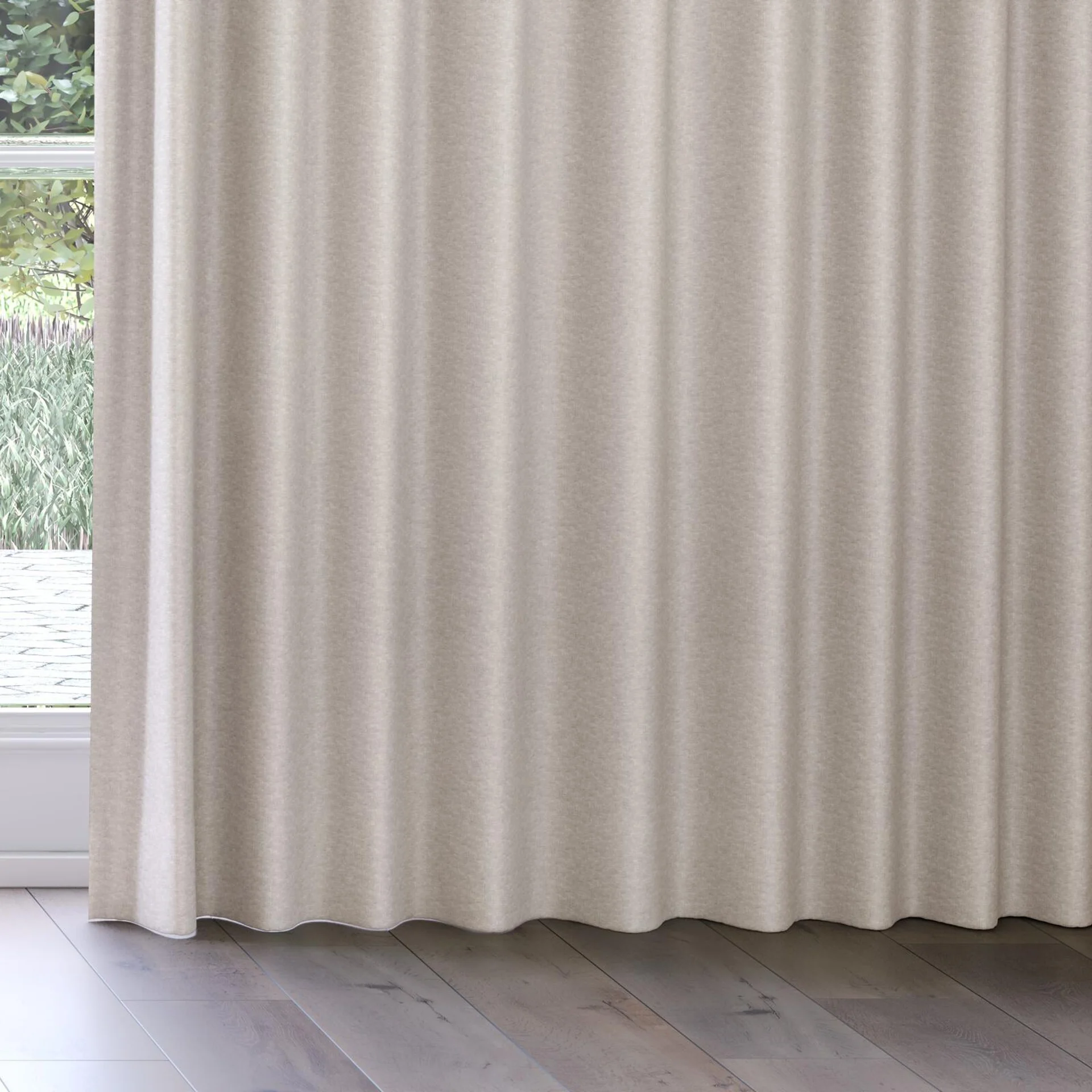 Bottom view of Goa Rabbit, on curtain rail