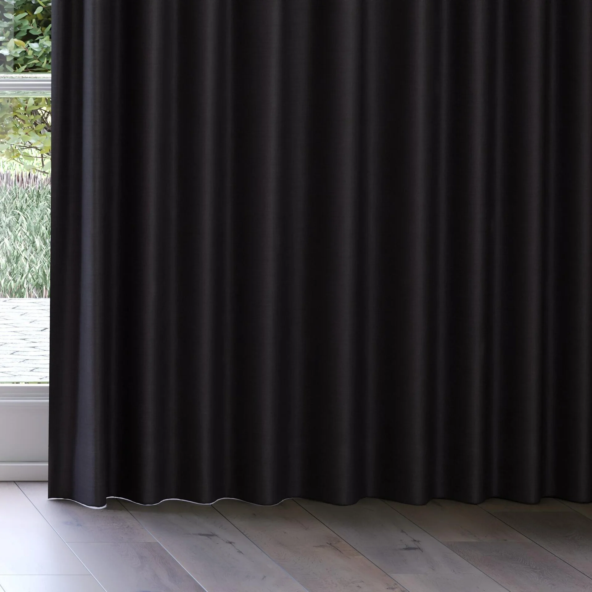 Bottom view of Linex Onyx, on curtain rail