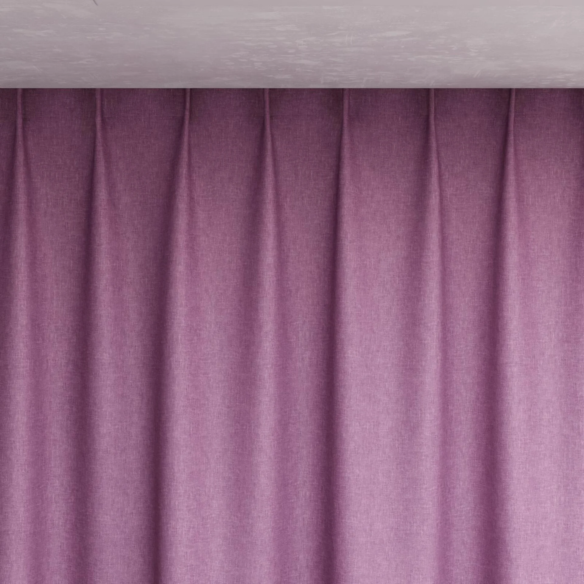 Top view of Hometown Purple, pinch pleat
