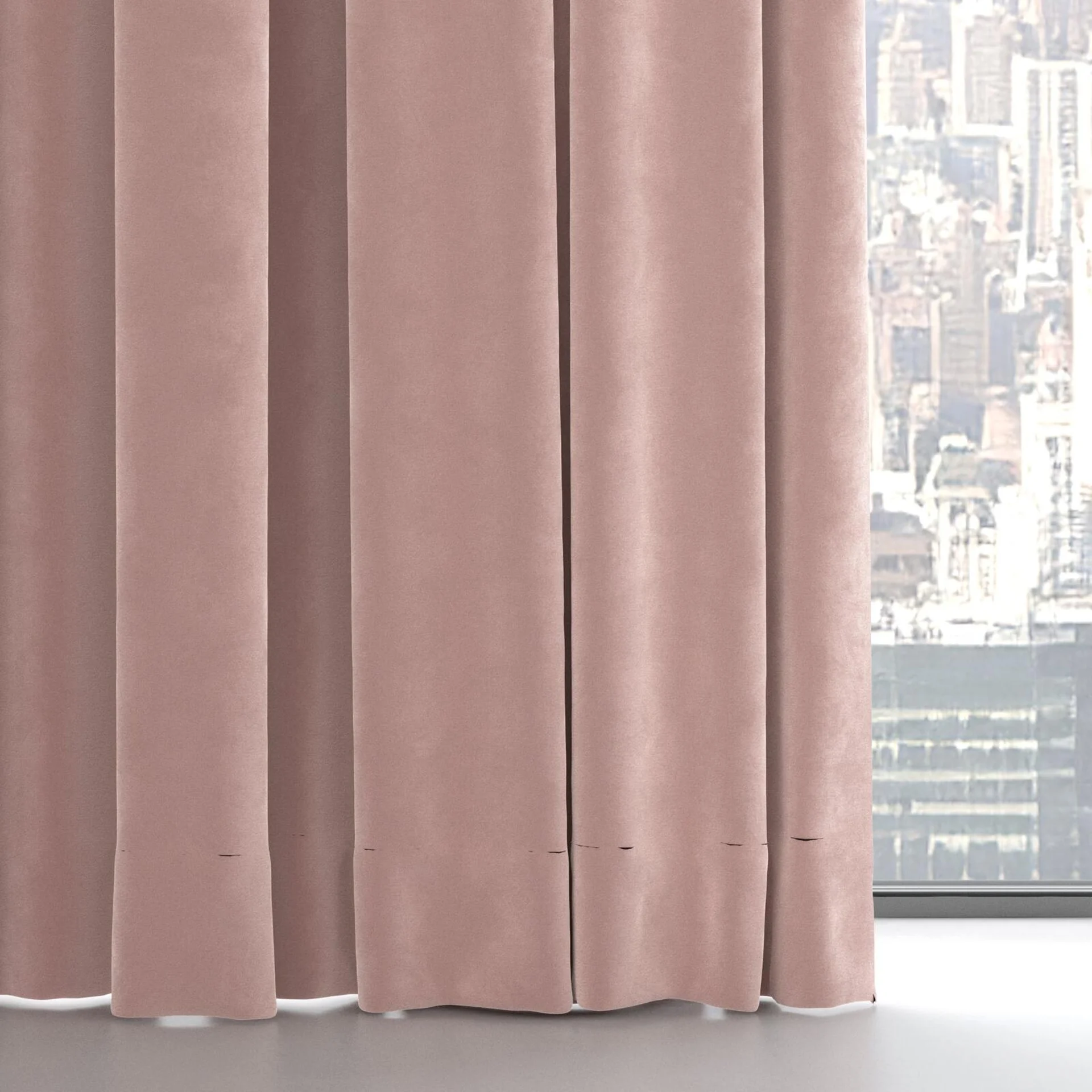 Bottom view of Lux Velvet Clover 8505, on hidden rail