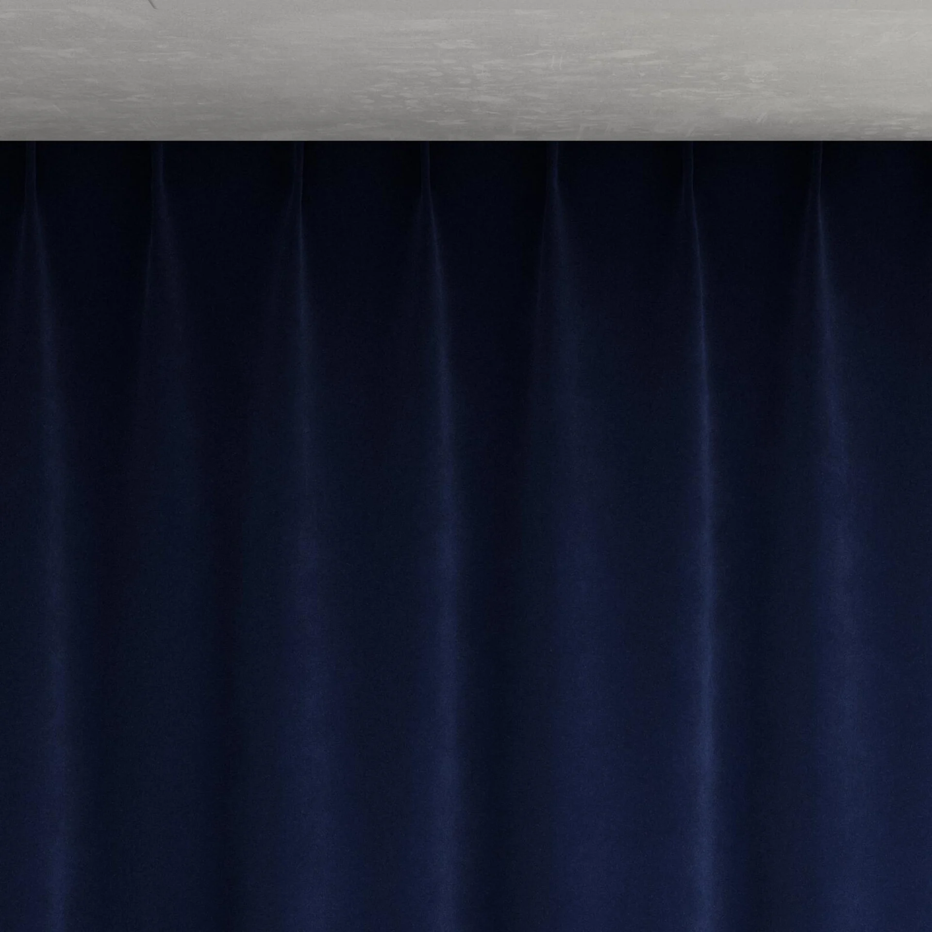 Top view of Lux Velvet Midnight 8818, pinch pleat
