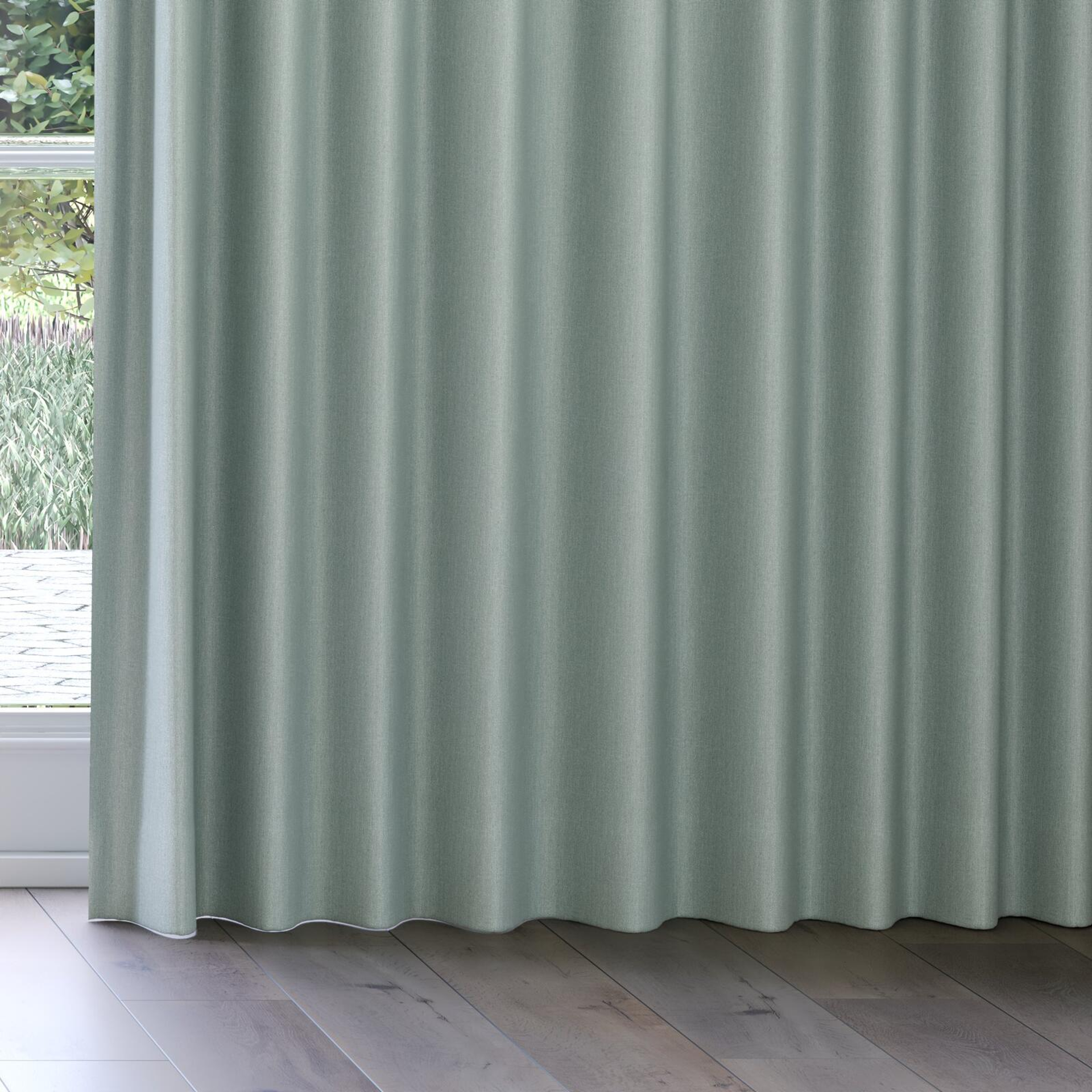 Bottom view of Re-New Jade, on curtain rail