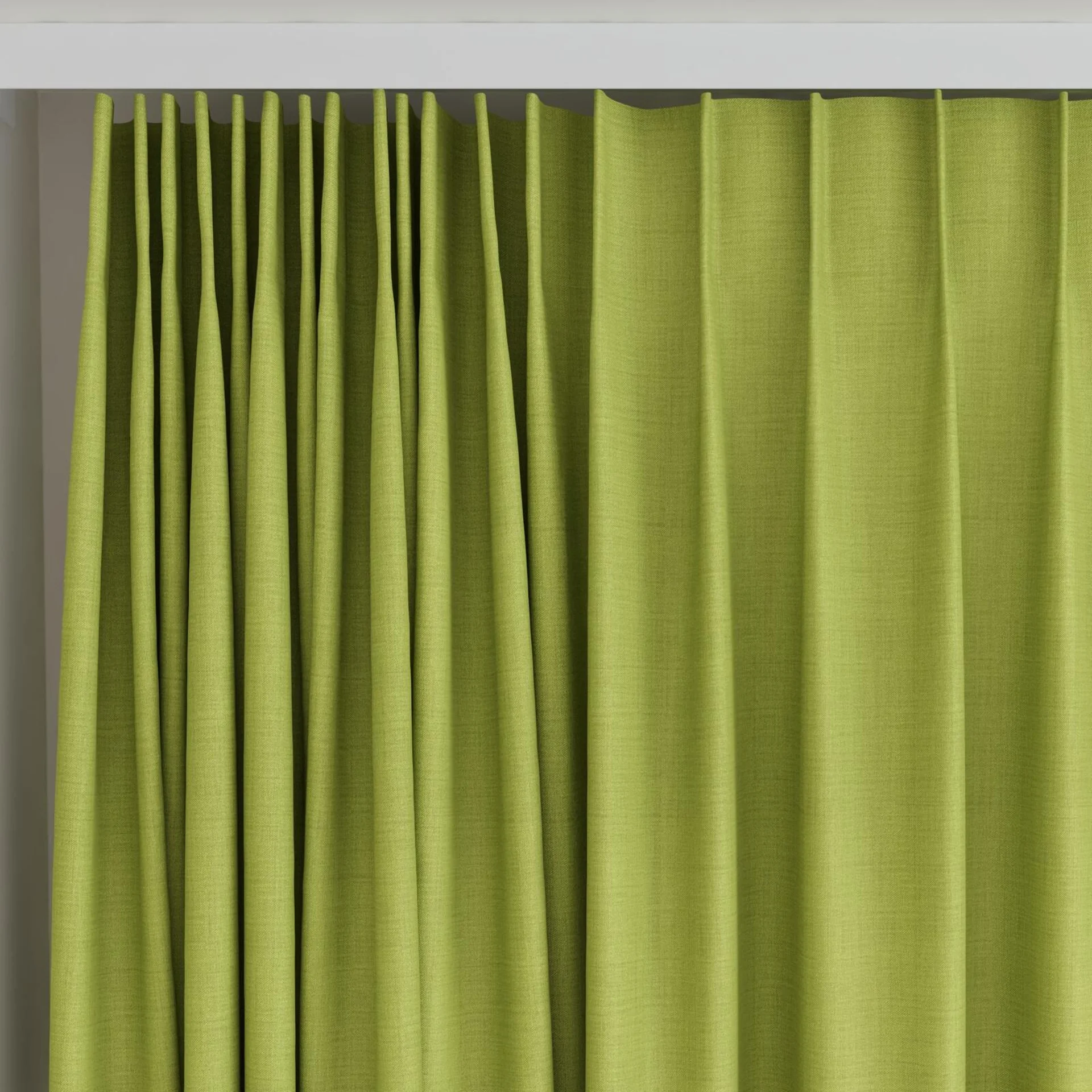 Top view of Loci Dim Out Leaf, on curtain rail