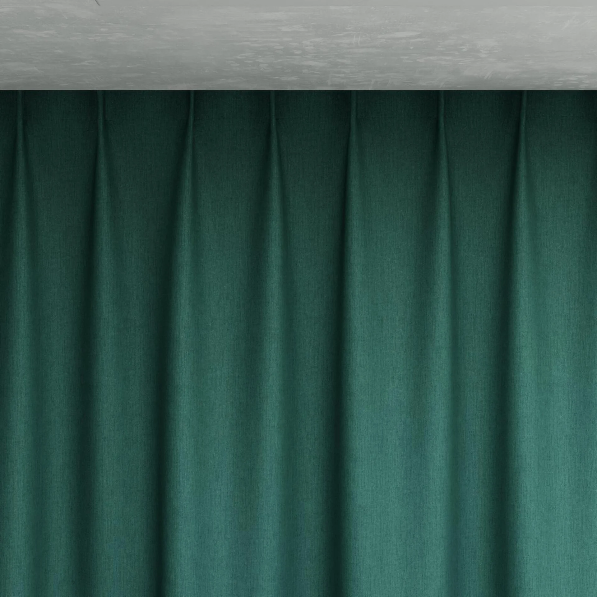 Top view of Cushy Emerald, pinch pleat