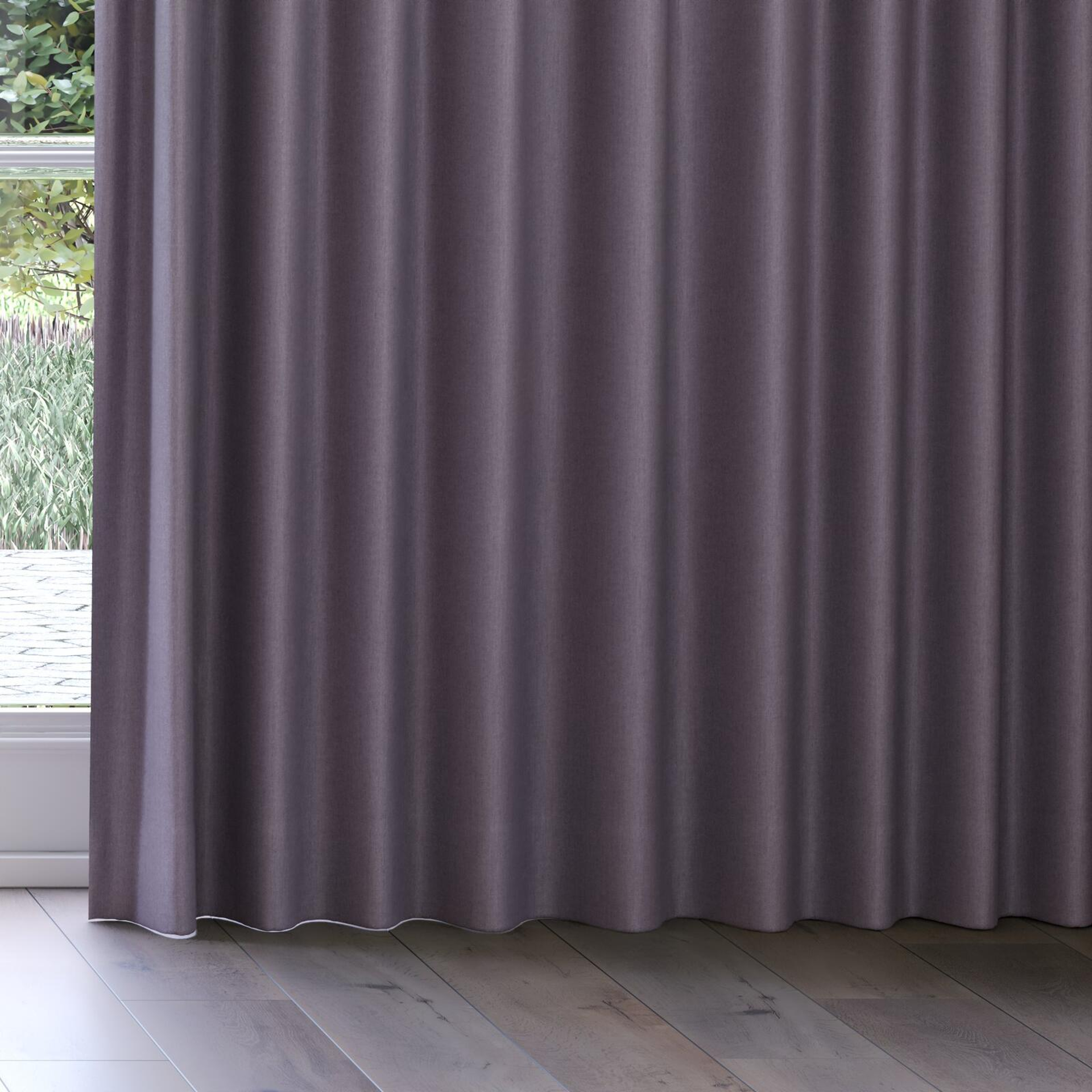 Bottom view of Cushy Slate, on curtain rail