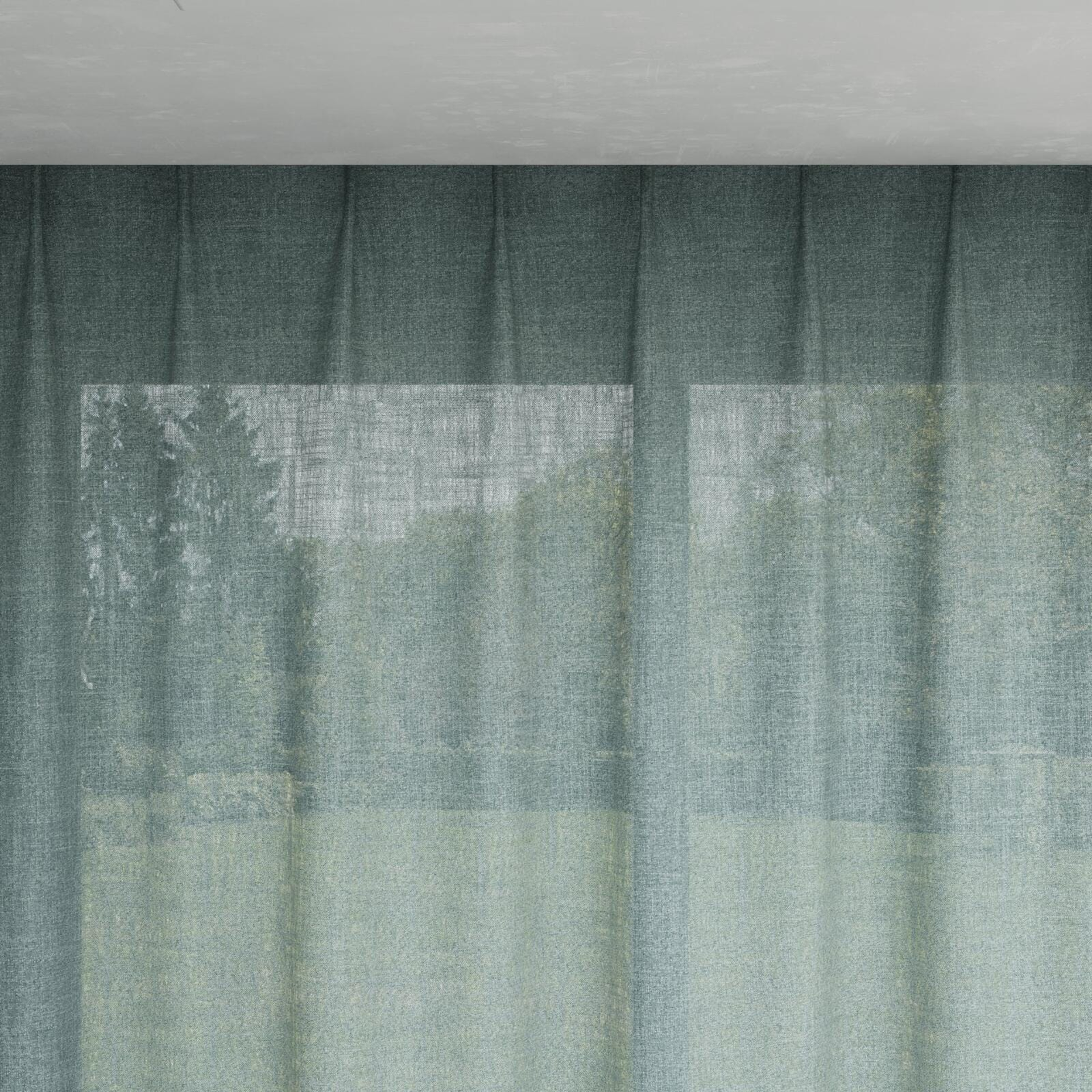 Top view of Motion Jade, pinch pleat