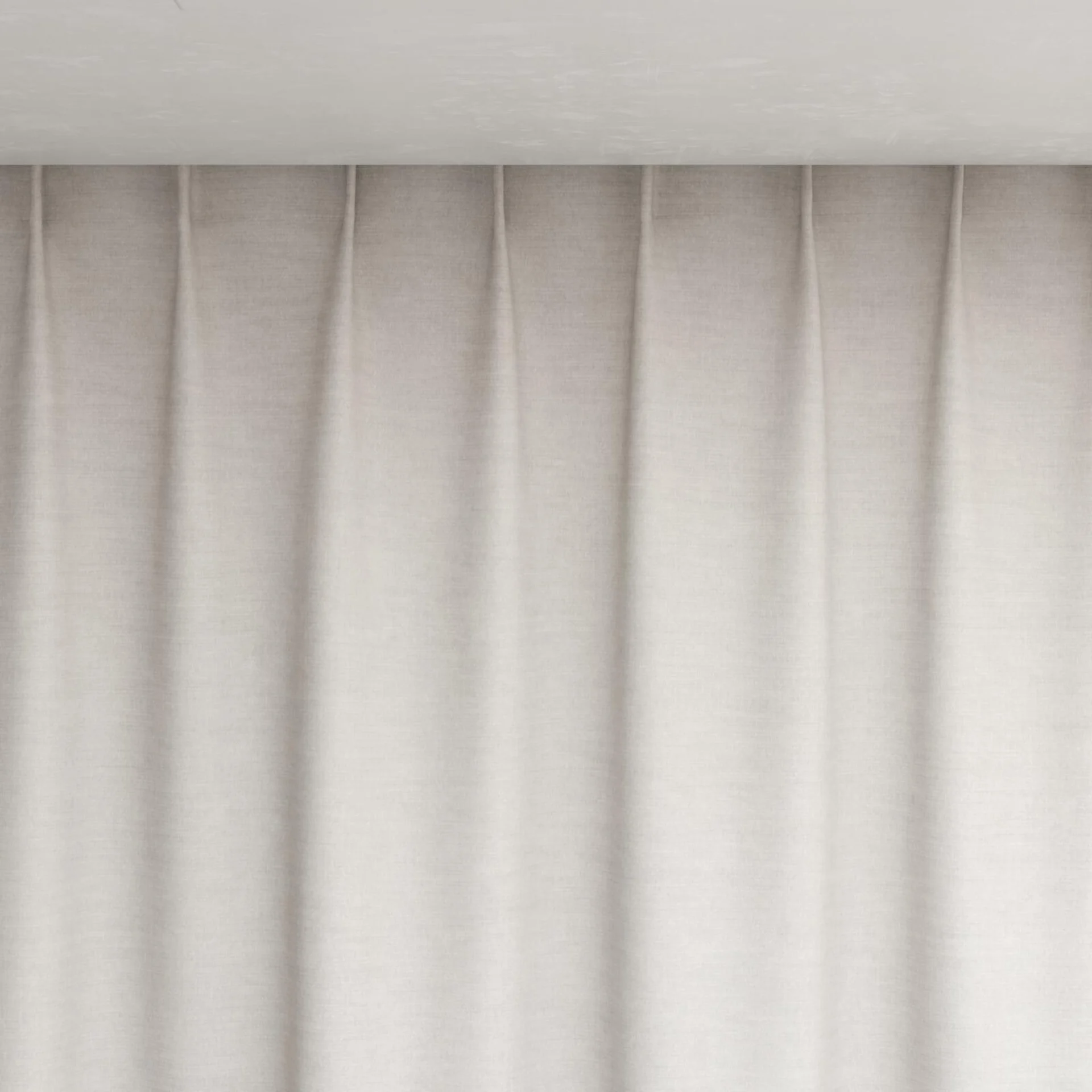 Top view of Drama Silver, pinch pleat