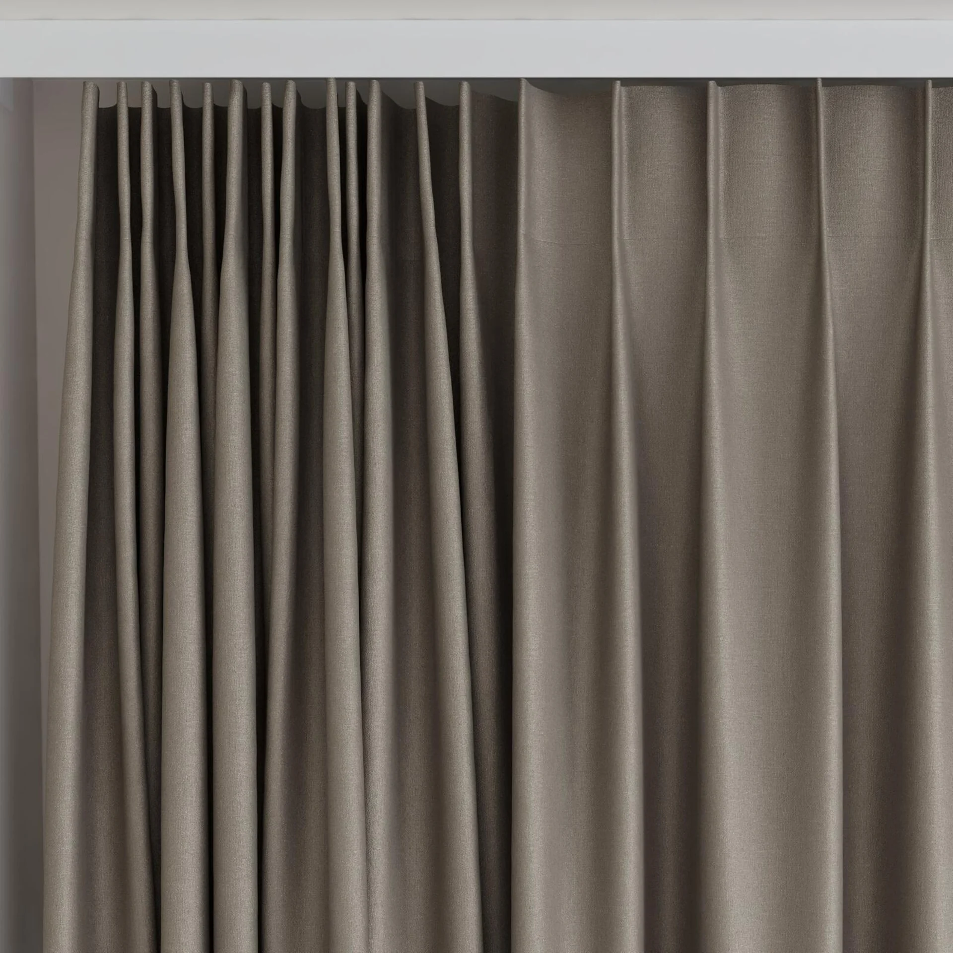 Top view of Kanvas Wood, on curtain rail