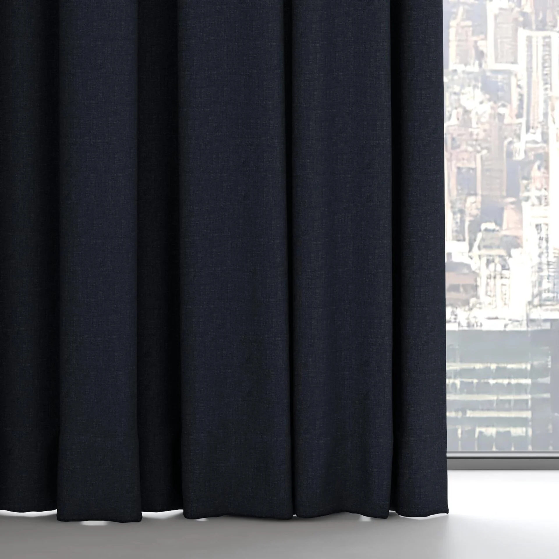 Bottom view of Coverlet Night, on hidden rail