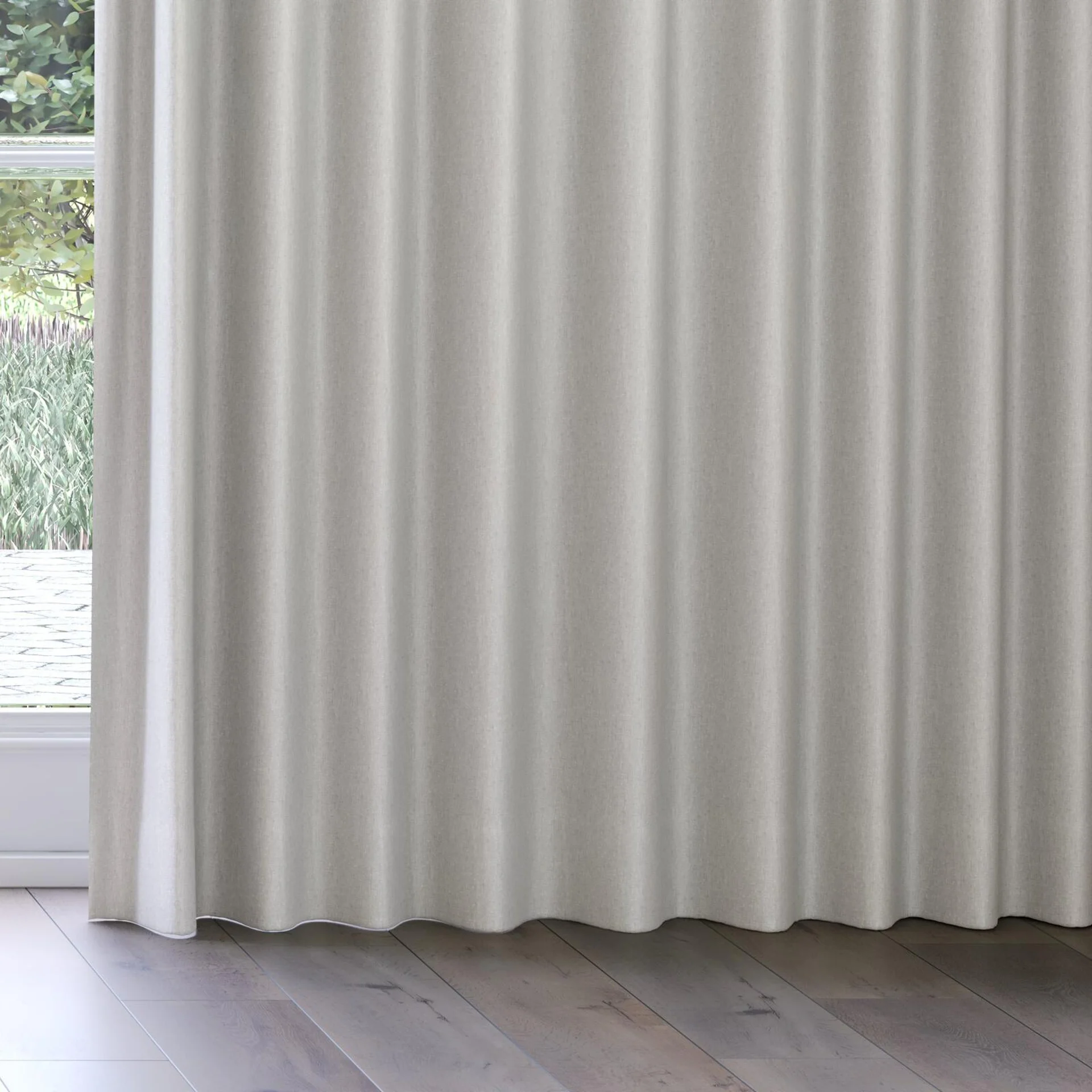 Bottom view of Infinite Silt, on curtain rail