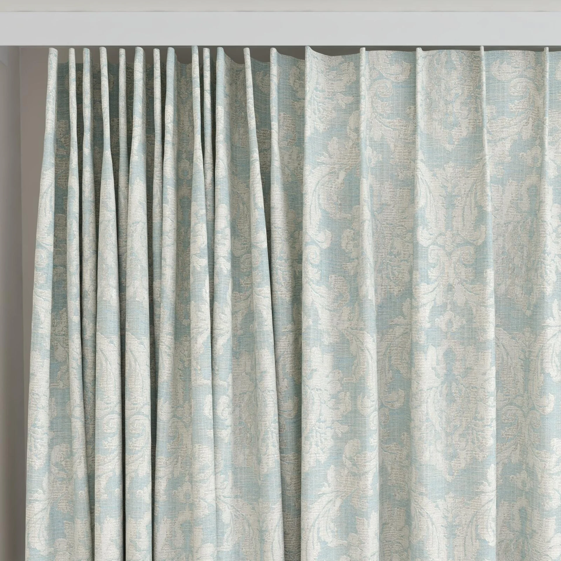Top view of Damian Pool, on curtain rail
