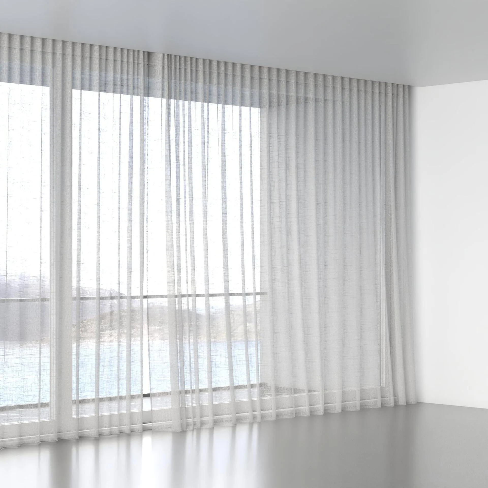Full view of Beech Silver Birch, wave pleat