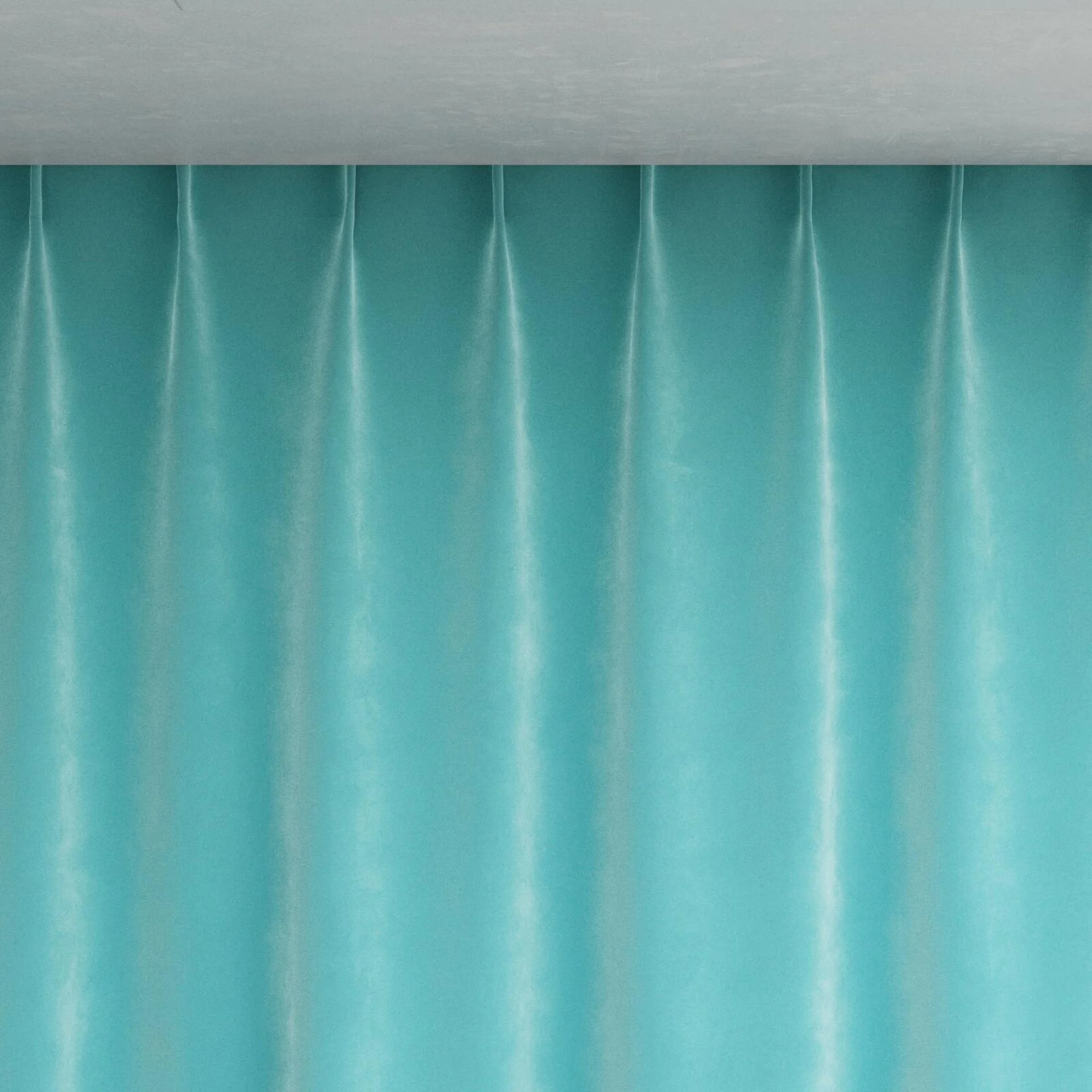 Top view of Lux Velvet Aqua 8816, pinch pleat