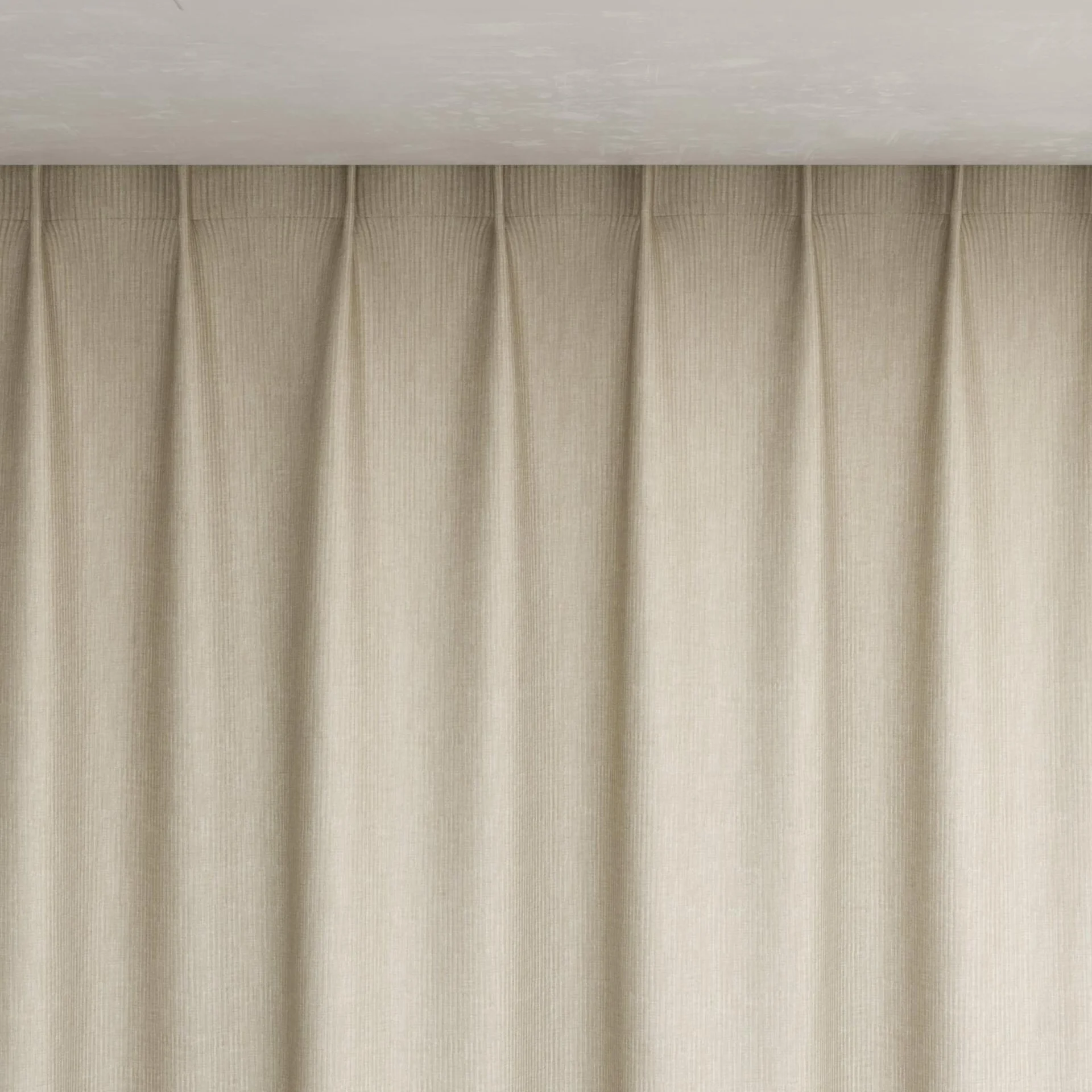 Top view of Hombre Cream, pinch pleat