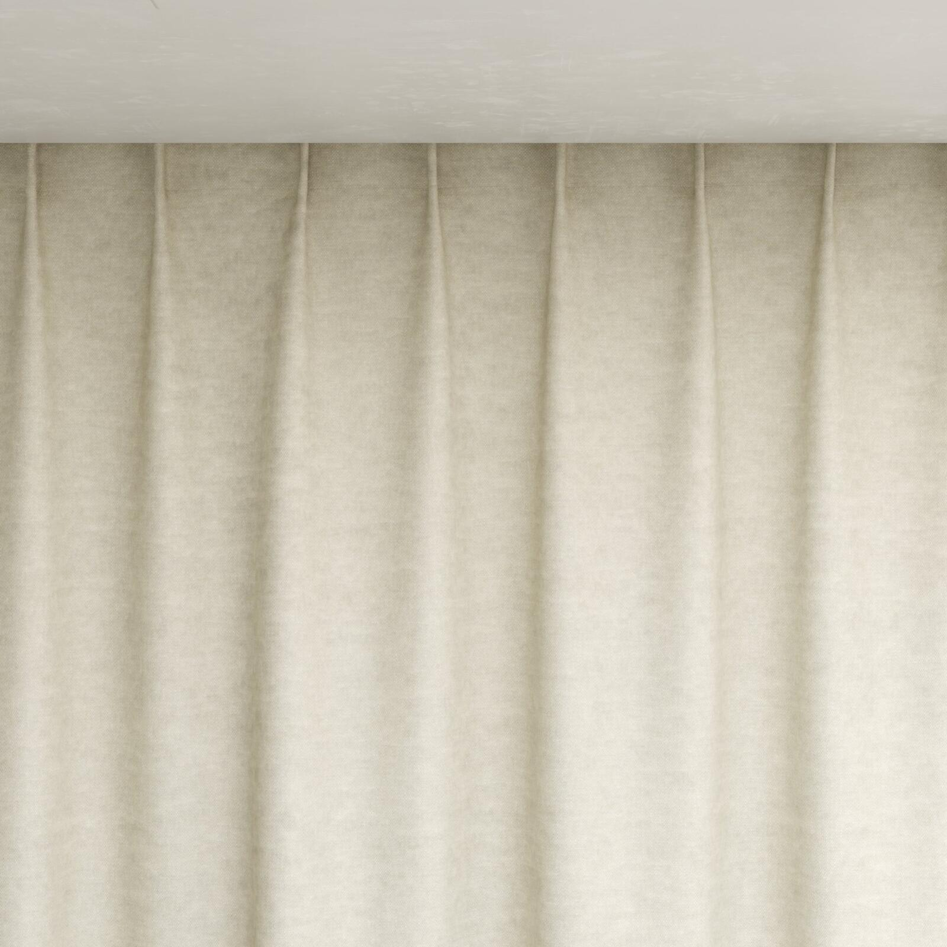 Top view of Colourwash Ivory, pinch pleat