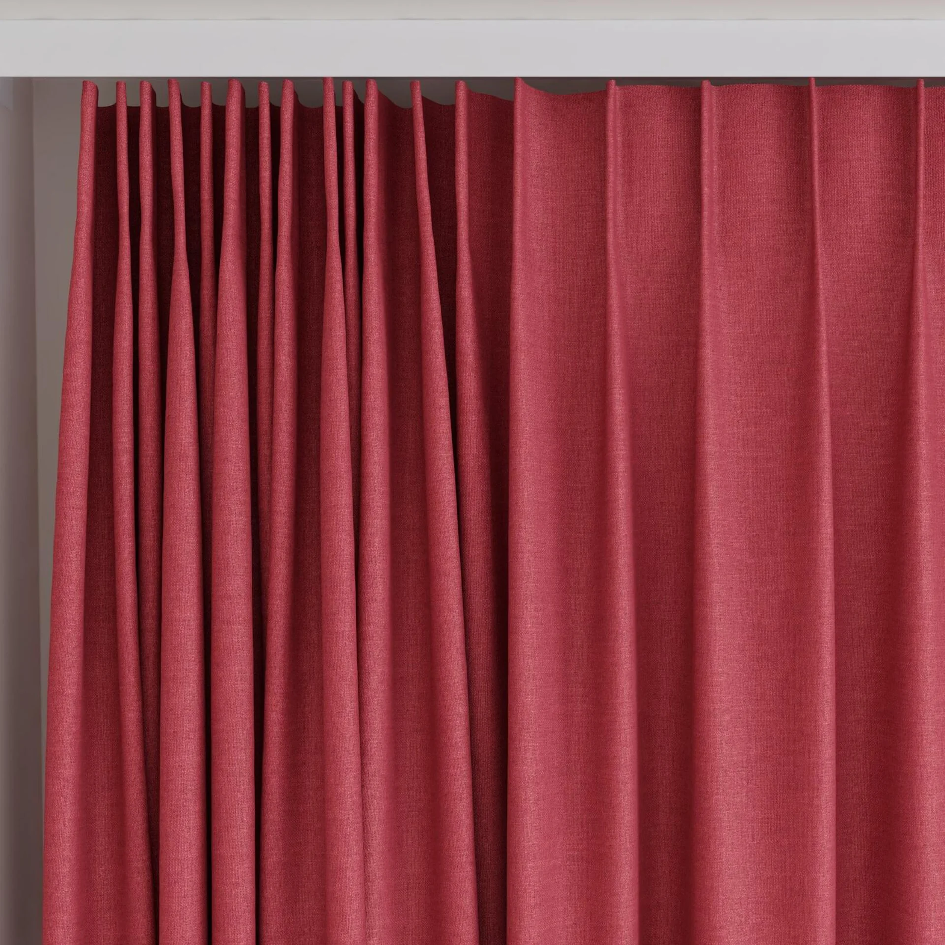Top view of Casual Passion, on curtain rail