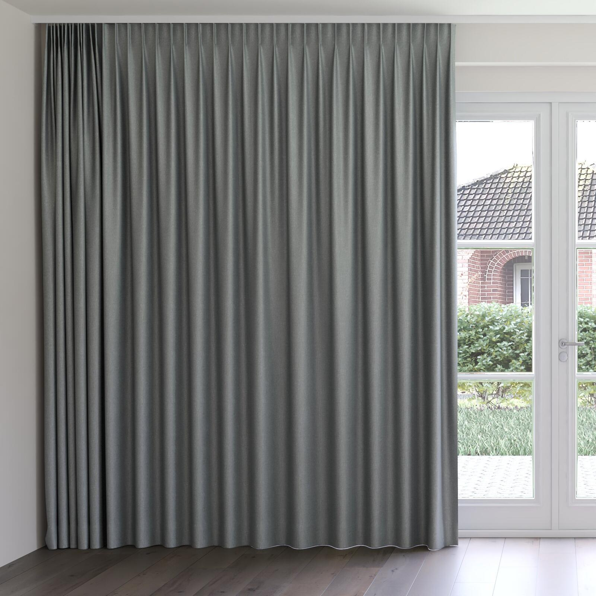 Front view of Tonga Iron, on curtain rail
