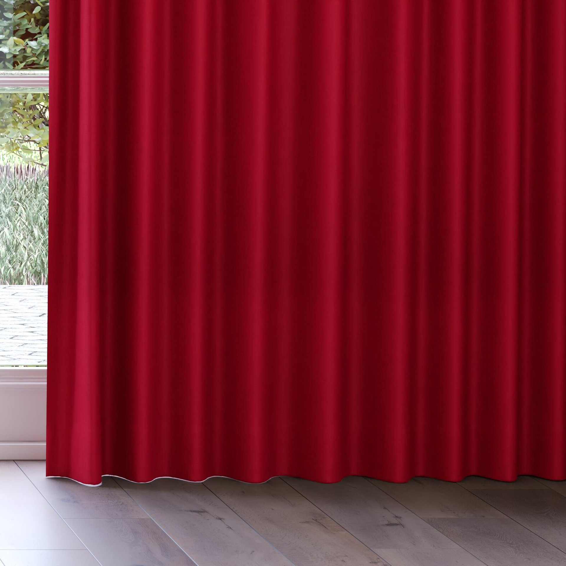 Bottom view of Lexicon Claret, on curtain rail