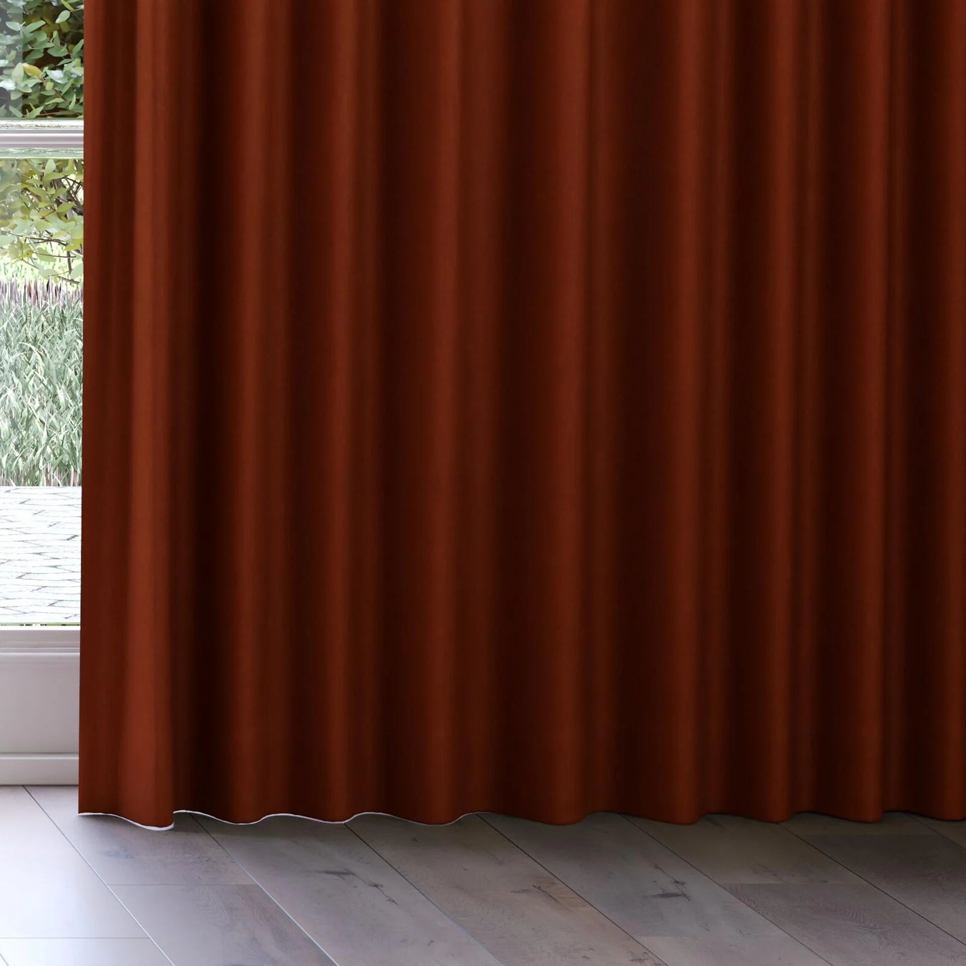 Bottom view of Lech Copper, on curtain rail