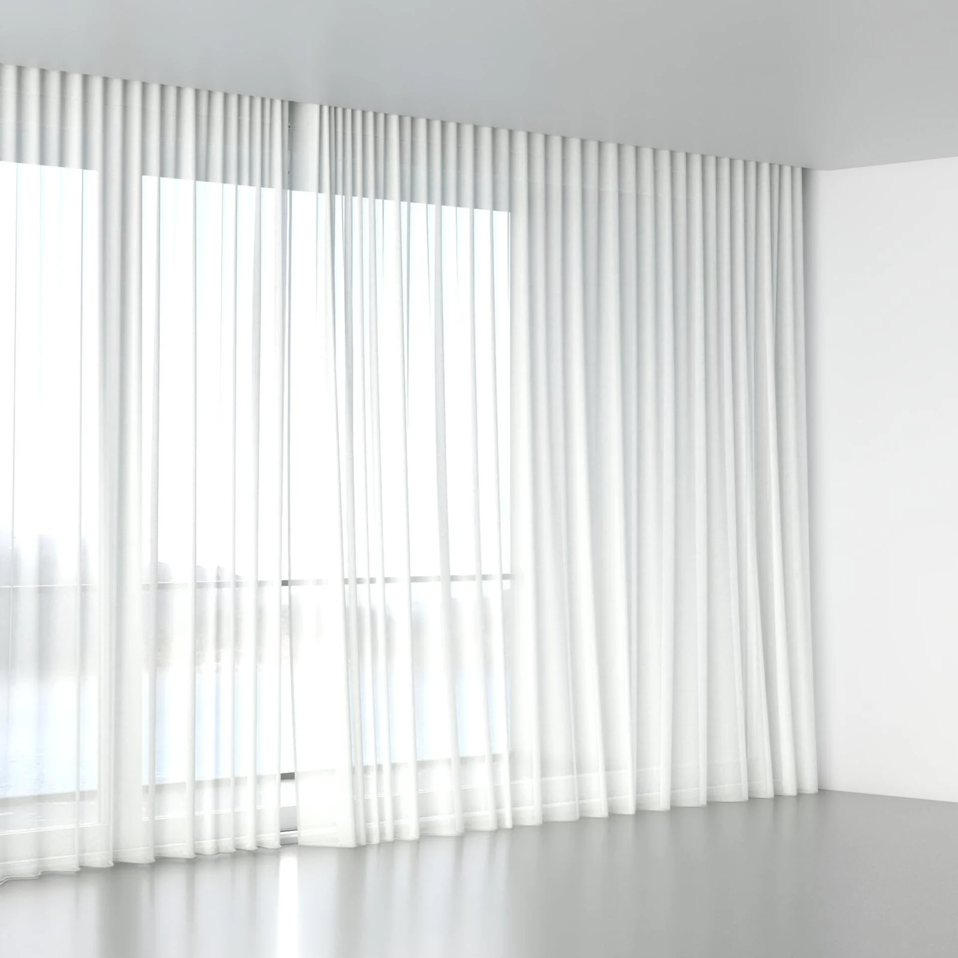 Full view of Flo II Nougat, wave pleat