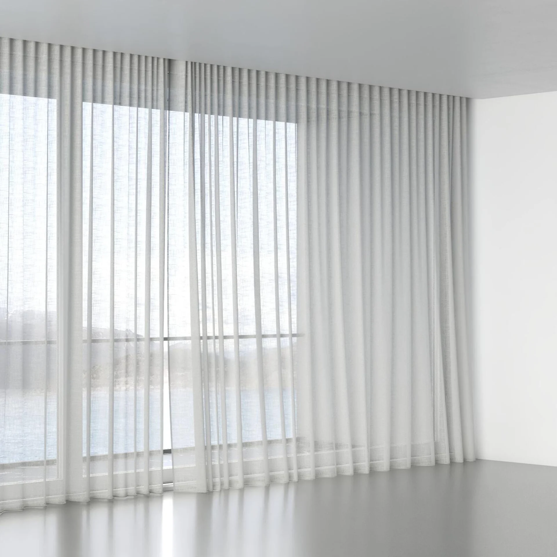 Full view of Verdant Pelican, wave pleat