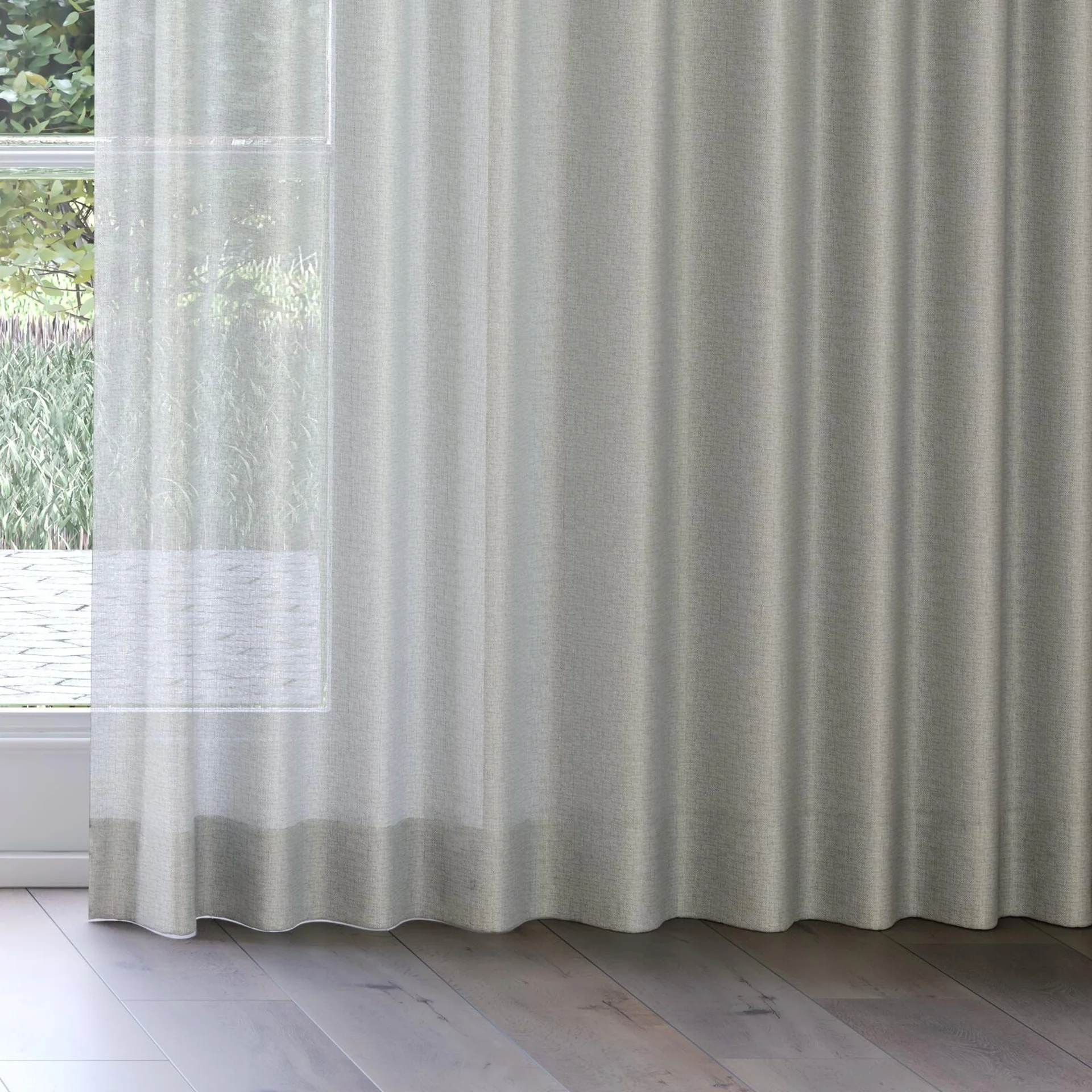 Bottom view of Twister Sage, on curtain rail