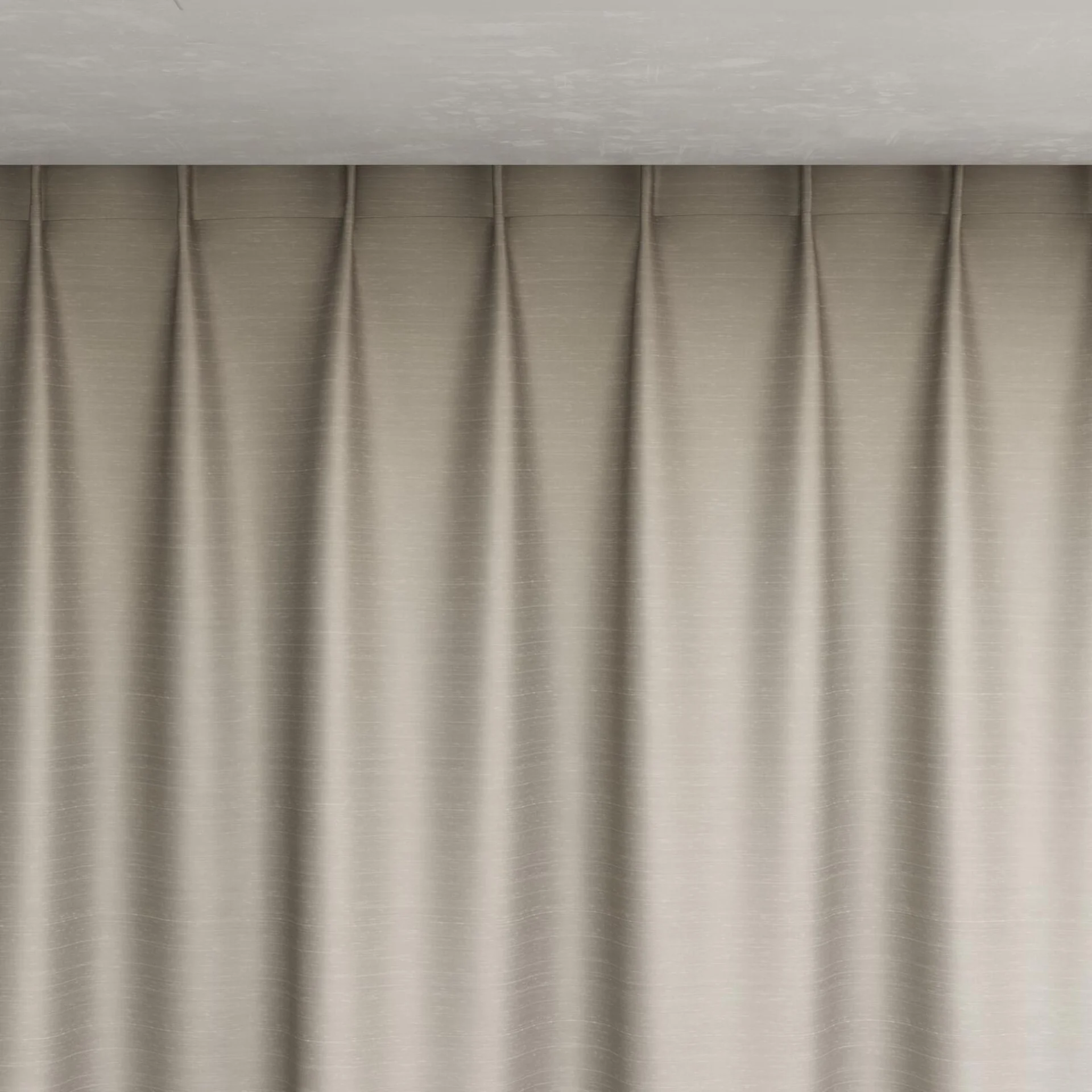 Top view of Silky Fog, pinch pleat