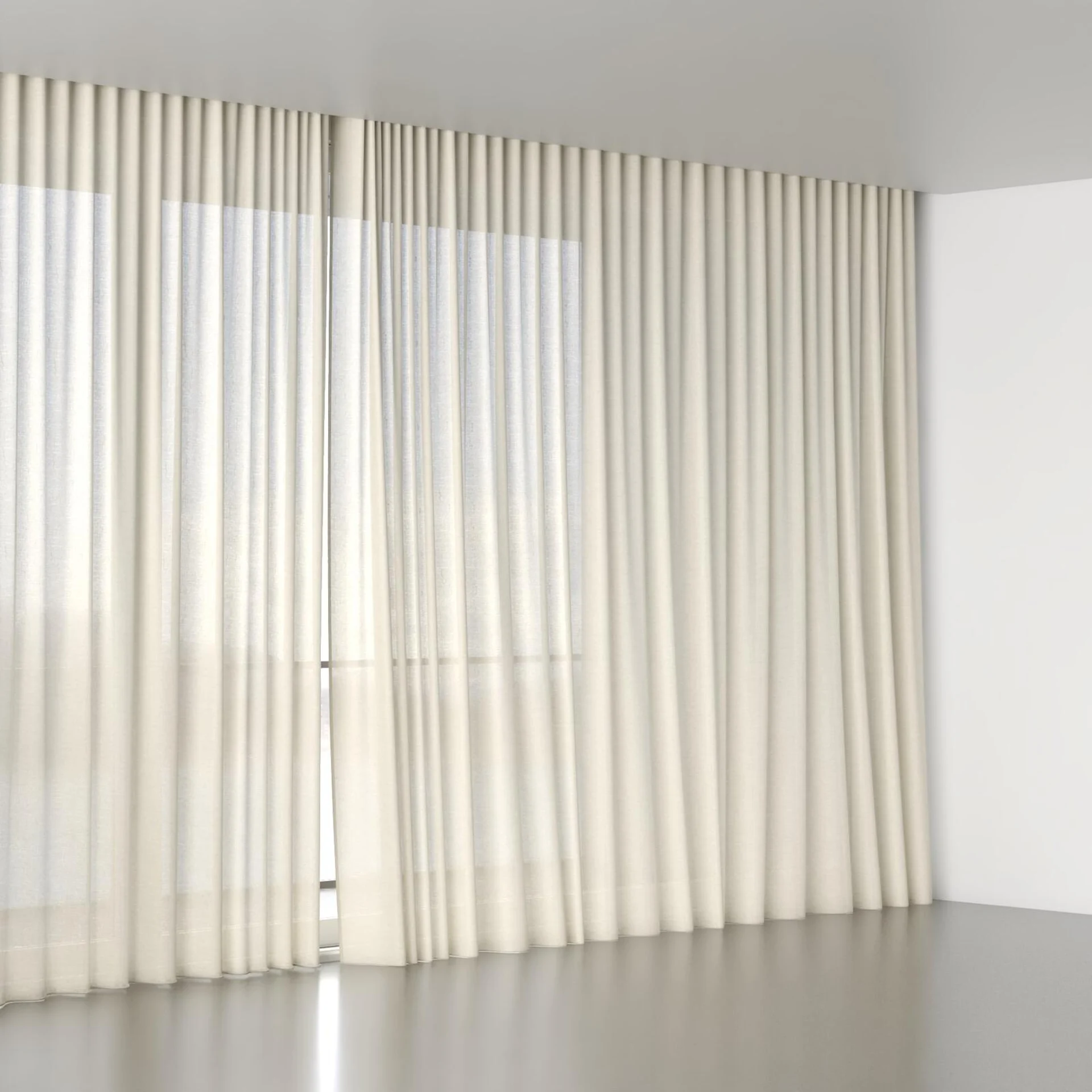 Full view of Arcadia Flax, wave pleat