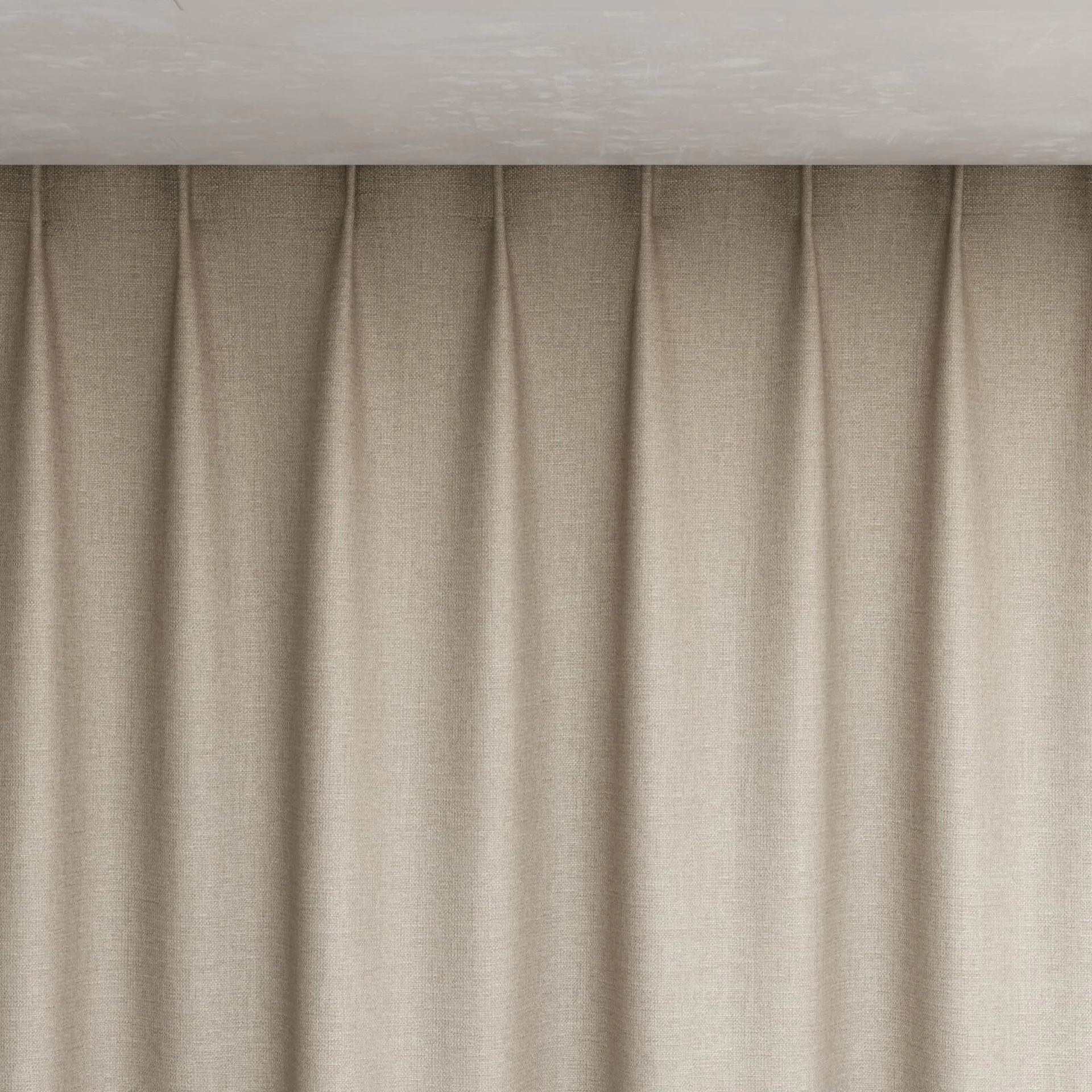 Top view of Gent Flax, pinch pleat