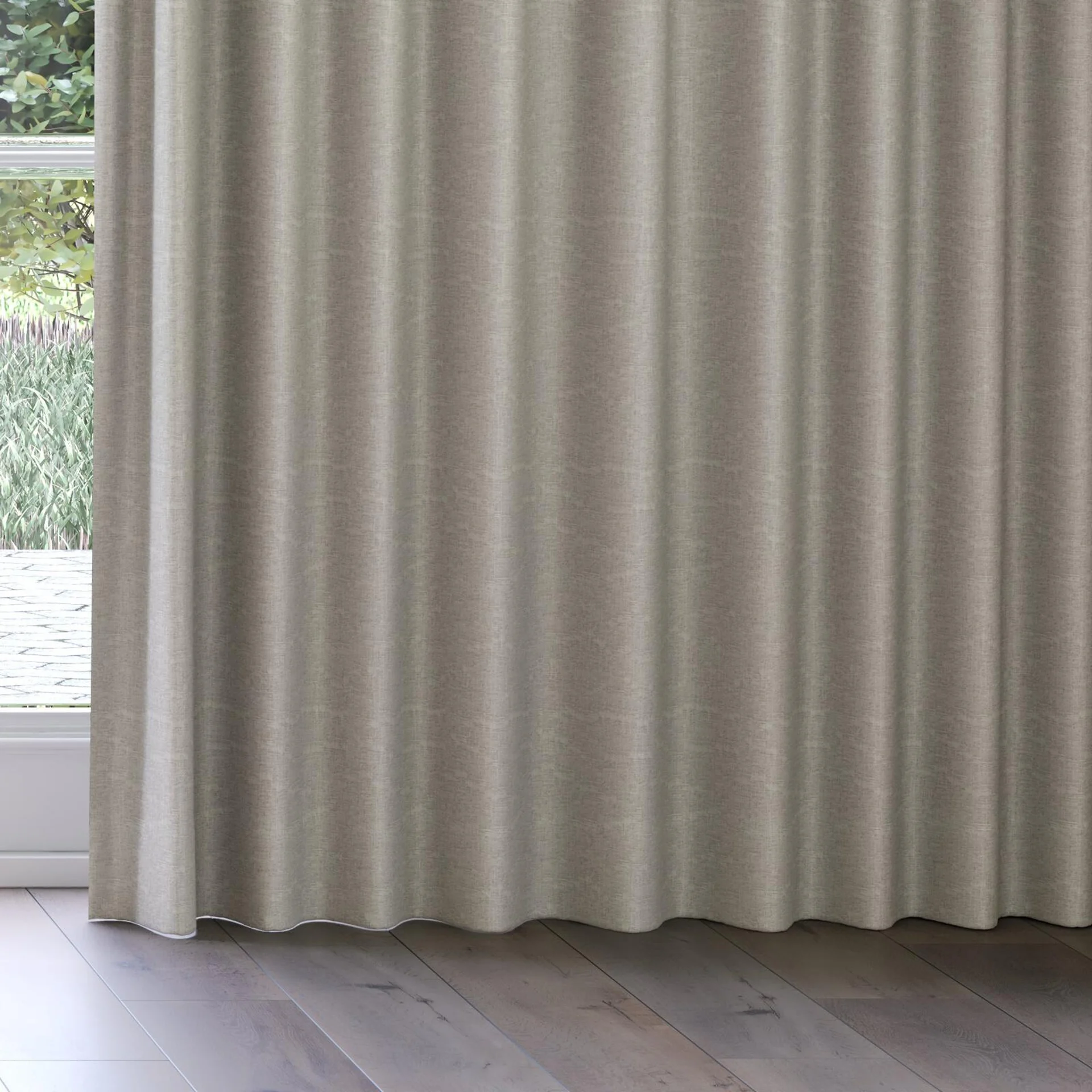 Bottom view of Stonewall Blackout Elephant, on curtain rail